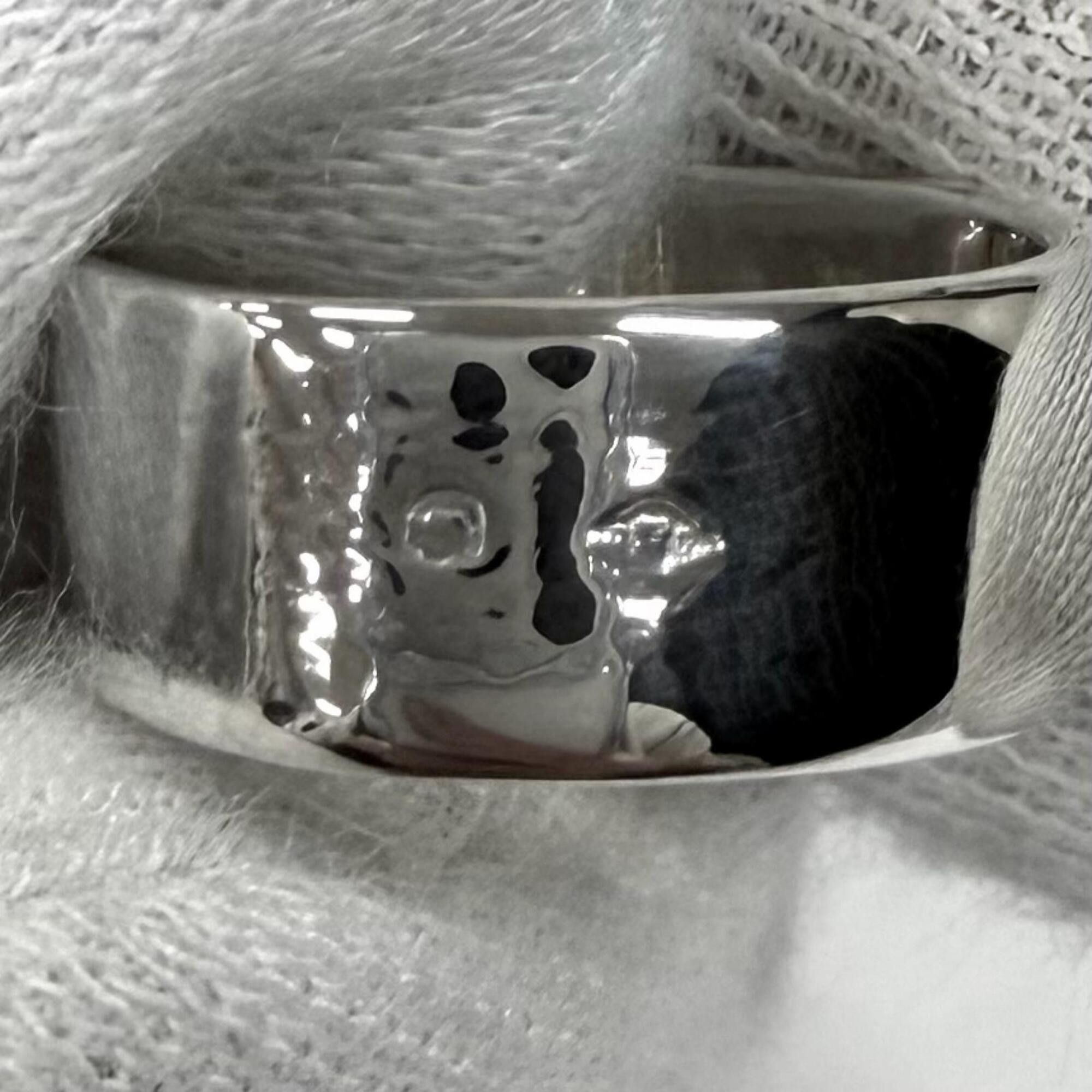 Hermes HERMES Vintage 925 Folding Ring, Silver, Size 48, Weight 7.3g, Women's Size ONE SIZE - 6 Thumbnail
