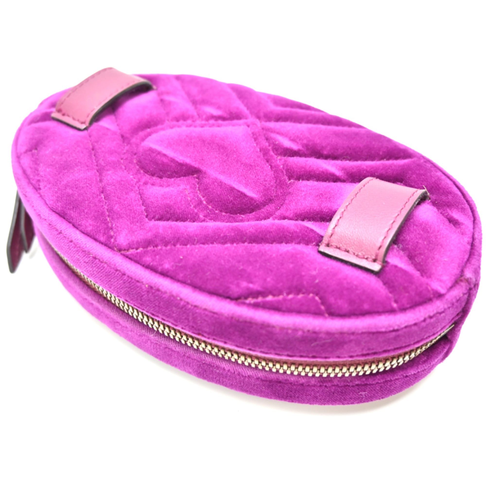 Gucci Gucci GG Marmont Waist Bag, Women's Pouch, 476434, Velour, Purple Size ONE SIZE - 4 Thumbnail