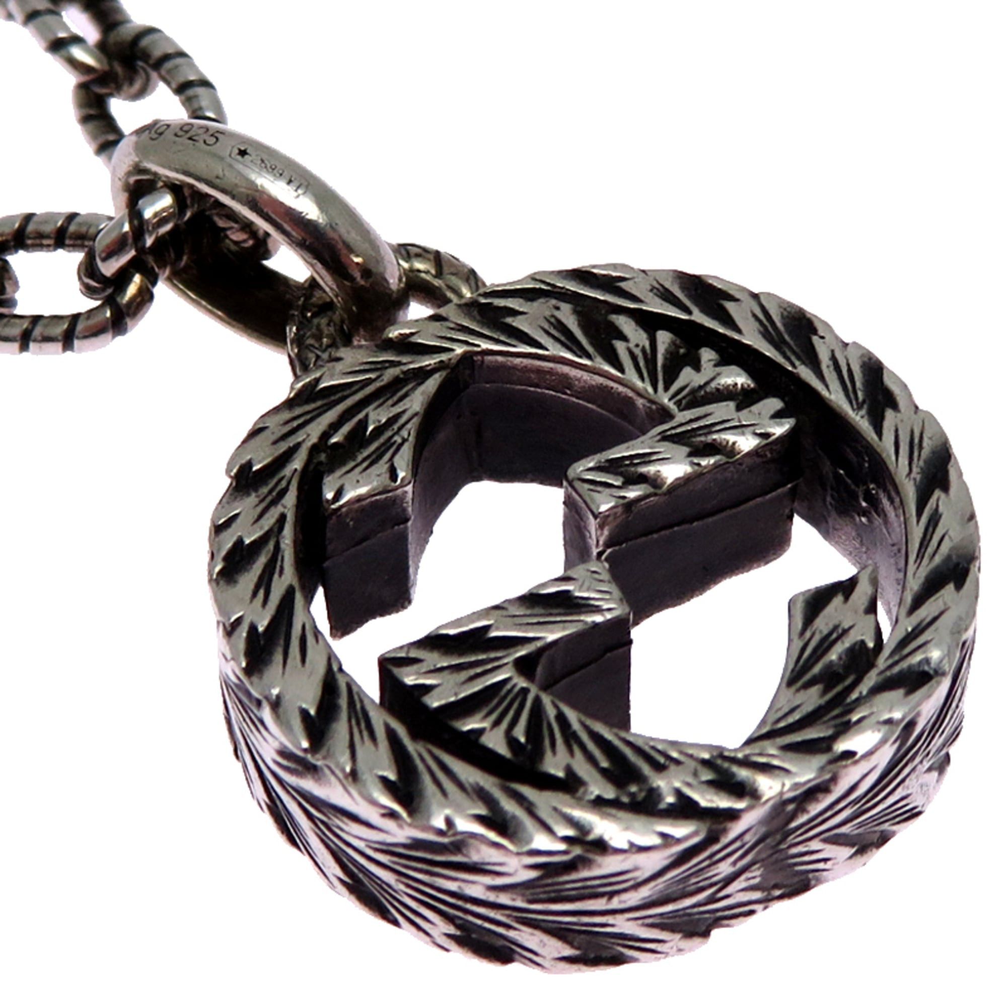 Gucci Gucci Interlocking G Men's Necklace, Sterling Silver 925 Size ONE SIZE - 3 Thumbnail