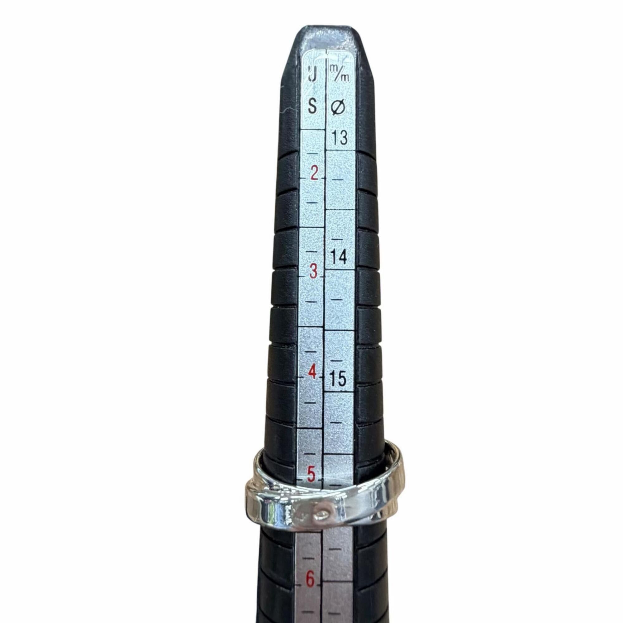 Hermes HERMES Double True Ring, 925/18K Combination, Belt Design, Silver/Gold, Size 50, Weight 4.7g, Women's Size ONE SIZE - 7 Thumbnail