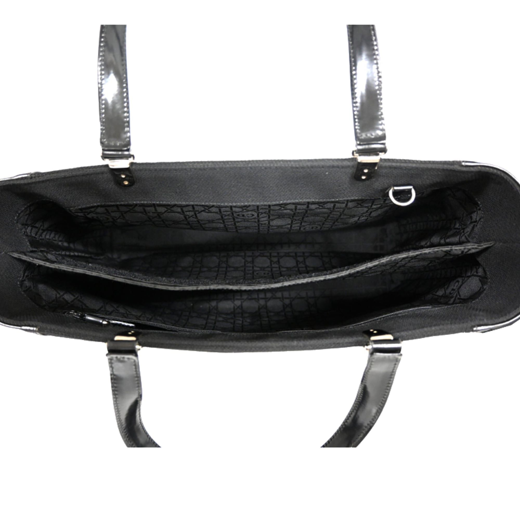 Dior Christian Dior 2-way Women's Tote Bag, Canvas, Black Size ONE SIZE - 6 Thumbnail