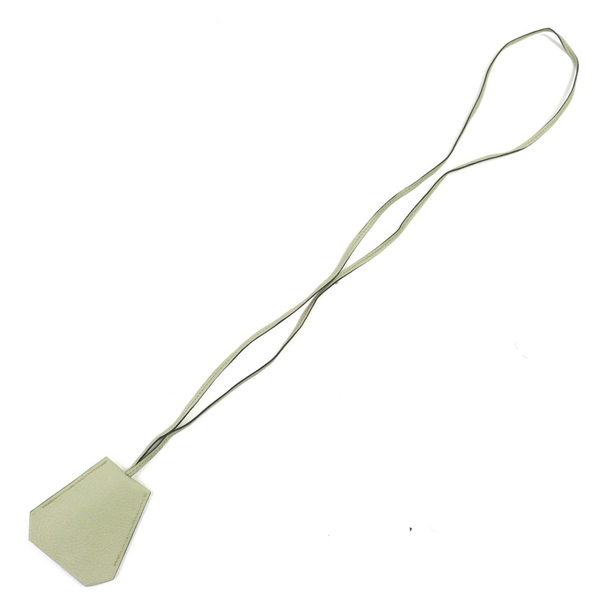 Hermes Hermes Leather Margiela Era Large Clochette Necklace Light Moss Green □E Stamp Made in France Men's Recommended◎ Size ONE SIZE - 2 Thumbnail