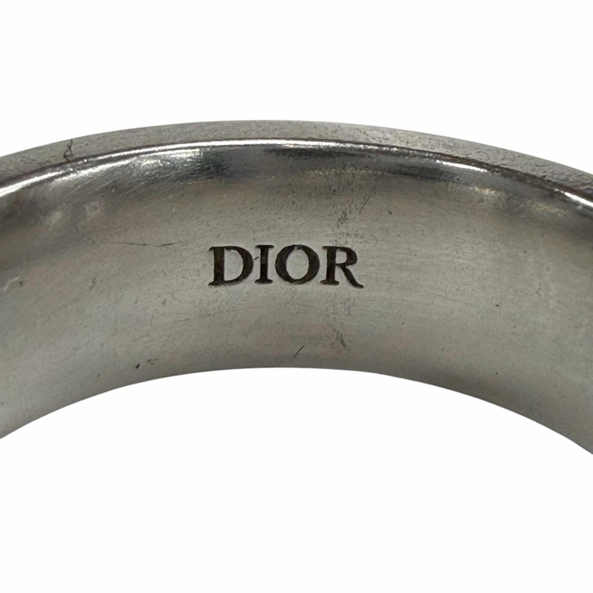 Christian Dior Monsieur DIOR Homme 25-26AW R2425HOMST Cannage AG925 Ring, Worn by BTS Jimin, Silver, Black, Size XS, Comes with Box and Dust Bag, Weight 7.1g, Men's Size ONE SIZE - 6 Thumbnail