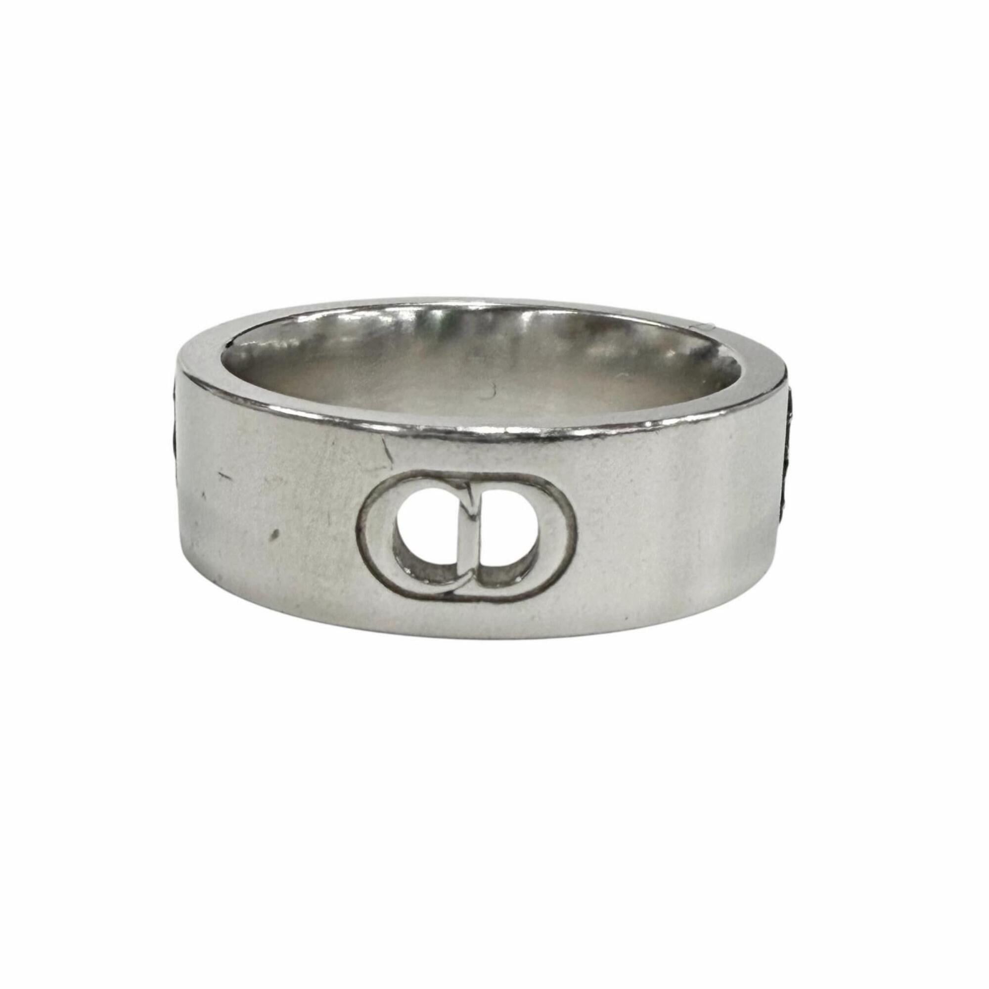 Christian Dior Monsieur DIOR Homme 25-26AW R2425HOMST Cannage AG925 Ring, Worn by BTS Jimin, Silver, Black, Size XS, Comes with Box and Dust Bag, Weight 7.1g, Men's Size ONE SIZE - 4 Thumbnail