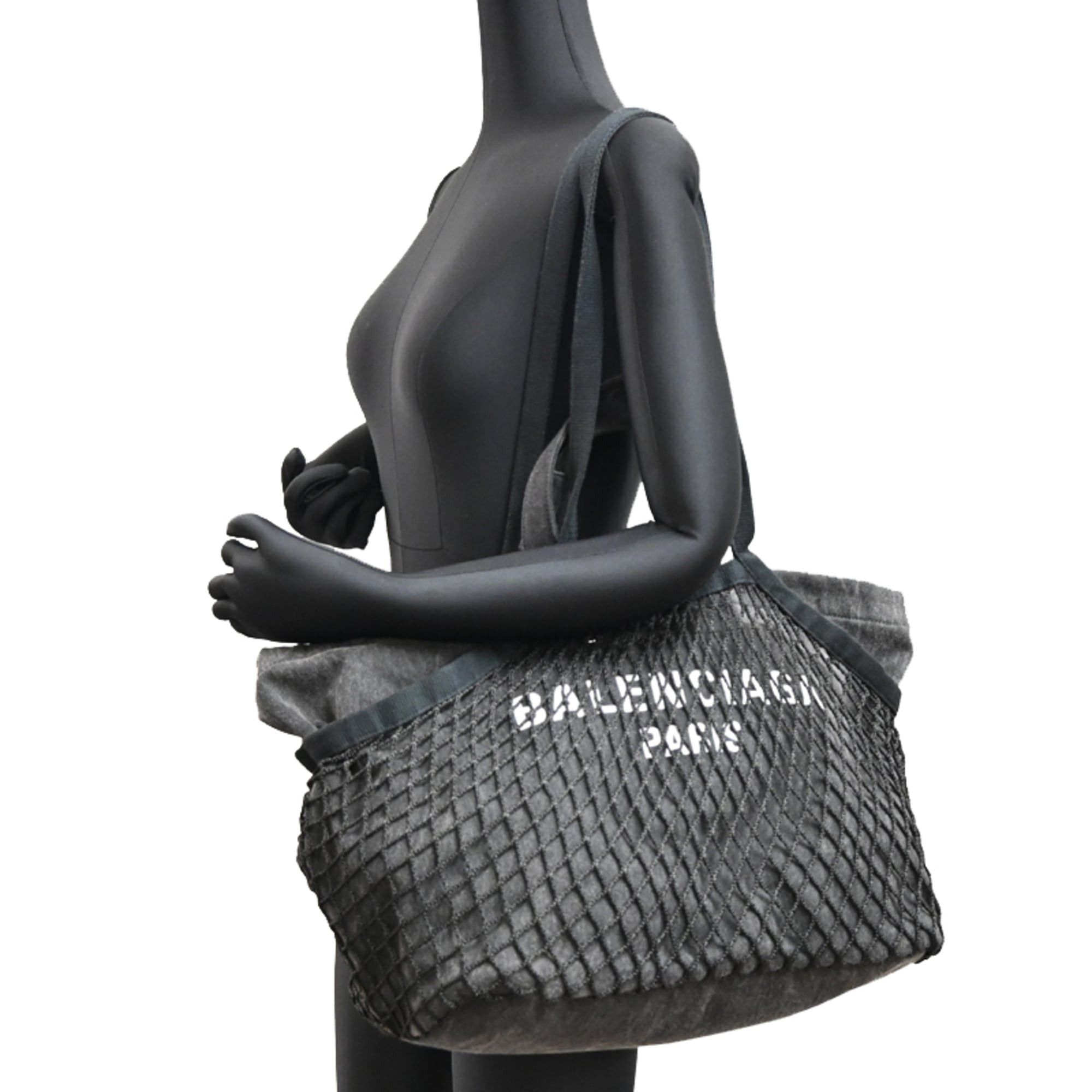 Balenciaga Balenciaga Women's/Men's Tote Bag 791809 Denim Black Size ONE SIZE - 9 Thumbnail