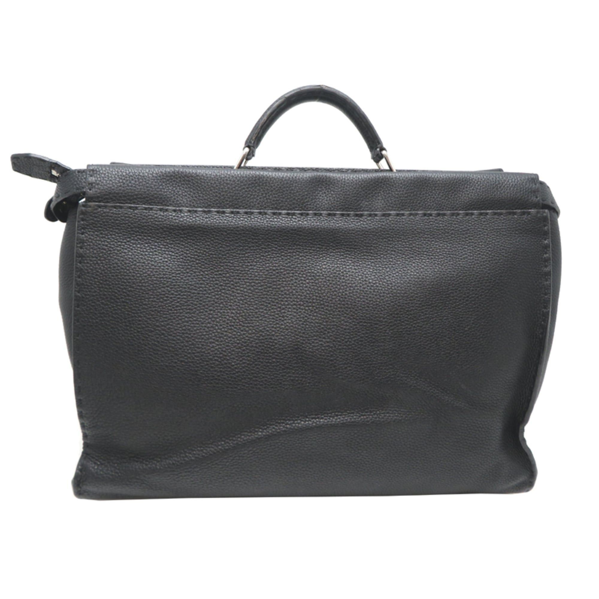 Fendi Fendi Peekaboo Fit Bugs Women's/Men's Business Bag 7VA388 Leather Black Size ONE SIZE - 2 Thumbnail