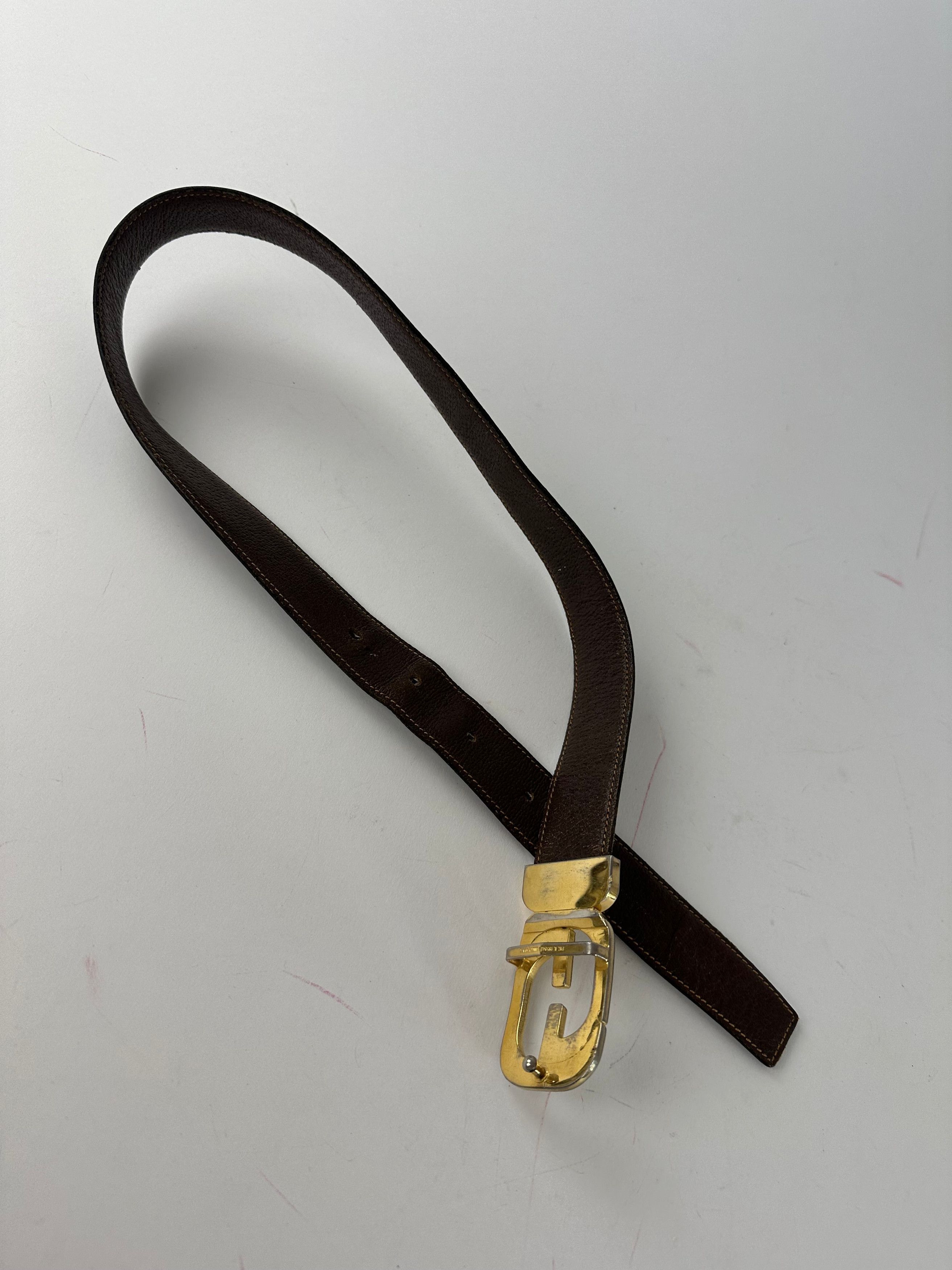 Gucci Vintage GG Reversible Leather Belt Black Brown Size ONE SIZE - 5 Thumbnail