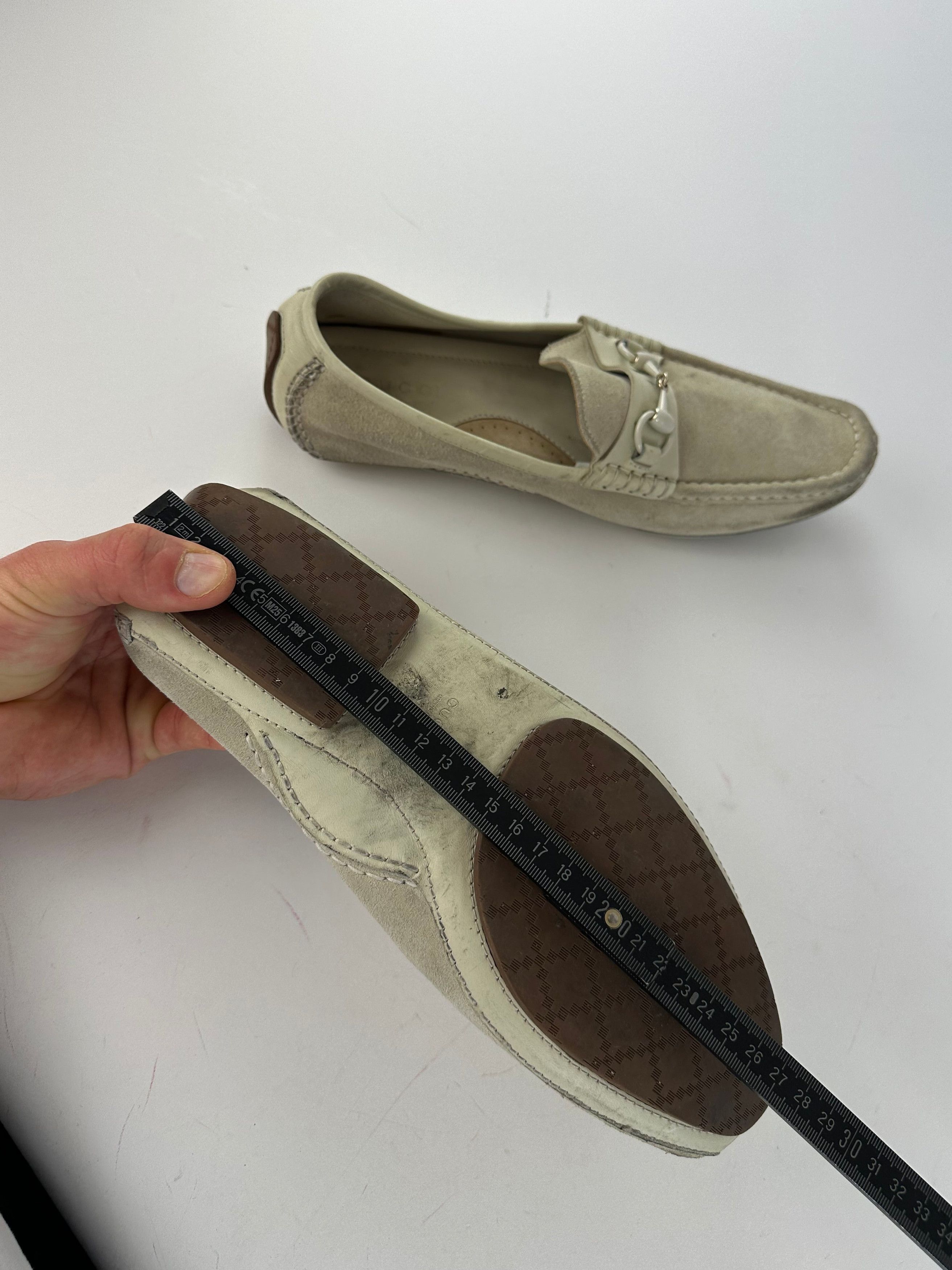 Gucci Vintage Horsebit Suede Driving Loafers Cream EU41,5 Size US 10.5 / IT 40.5 - 12 Thumbnail