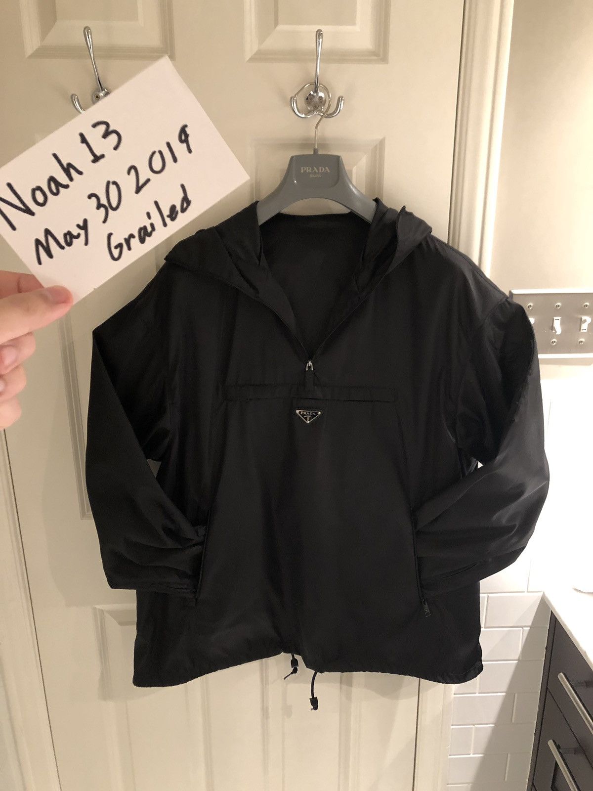 Nylon gabardine anorak outlet jacket