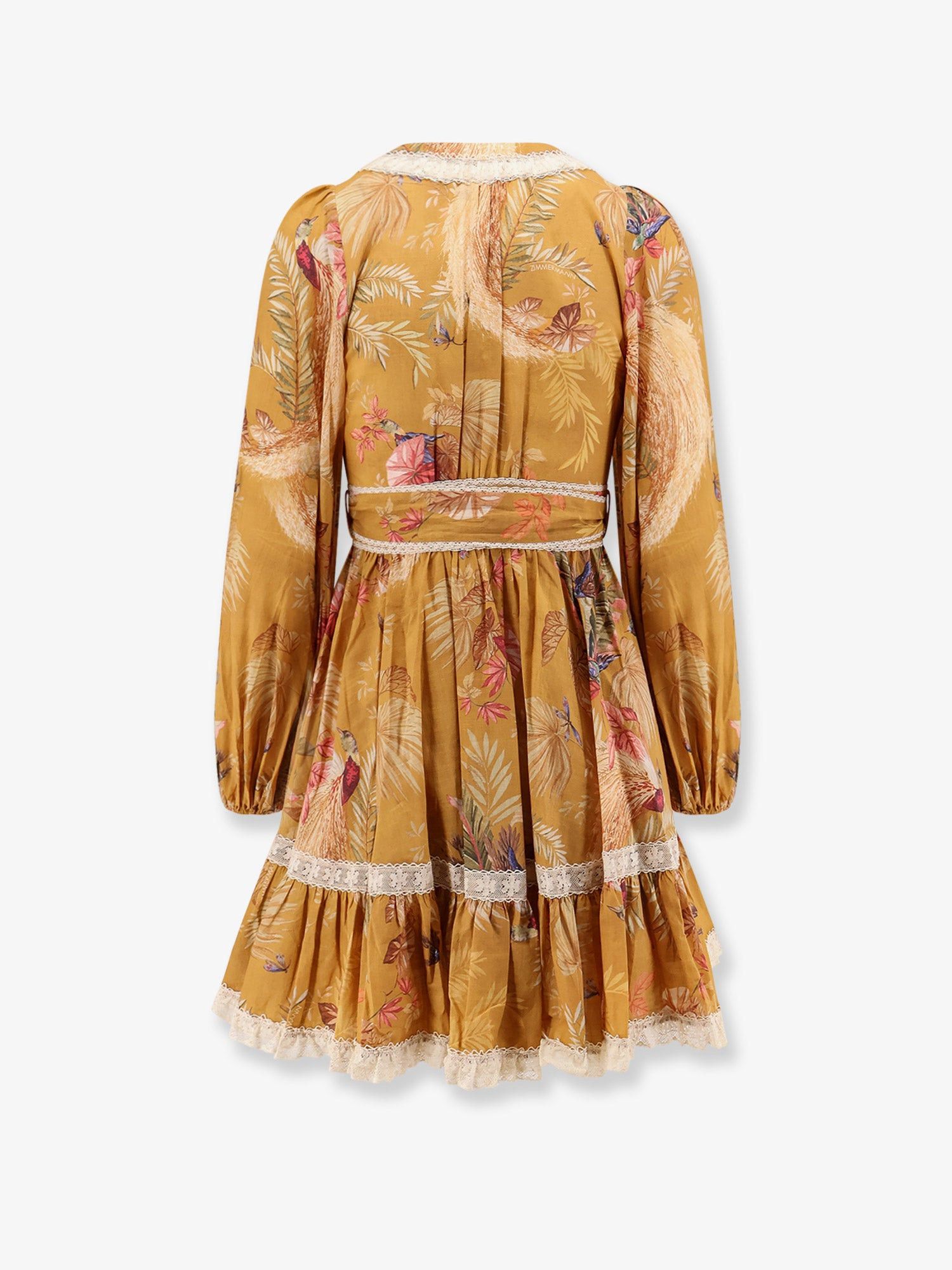 Zimmermann Frill Cotton Short Dress With Floral Print Size L / US 10 / IT 46 - 4 Thumbnail