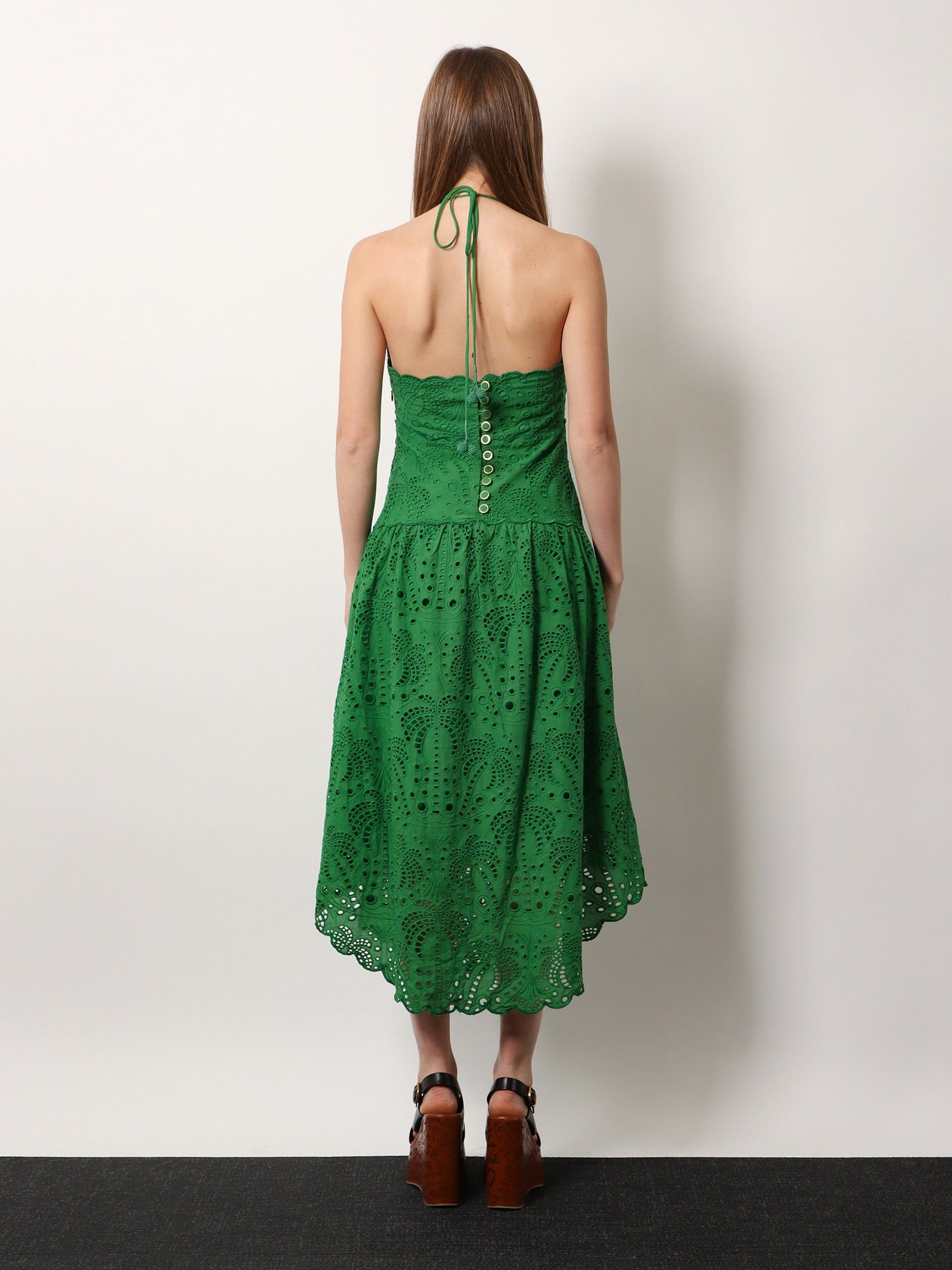Farm Rio Sangallo Lace Midi Dress Size L / US 10 / IT 46 - 3 Thumbnail