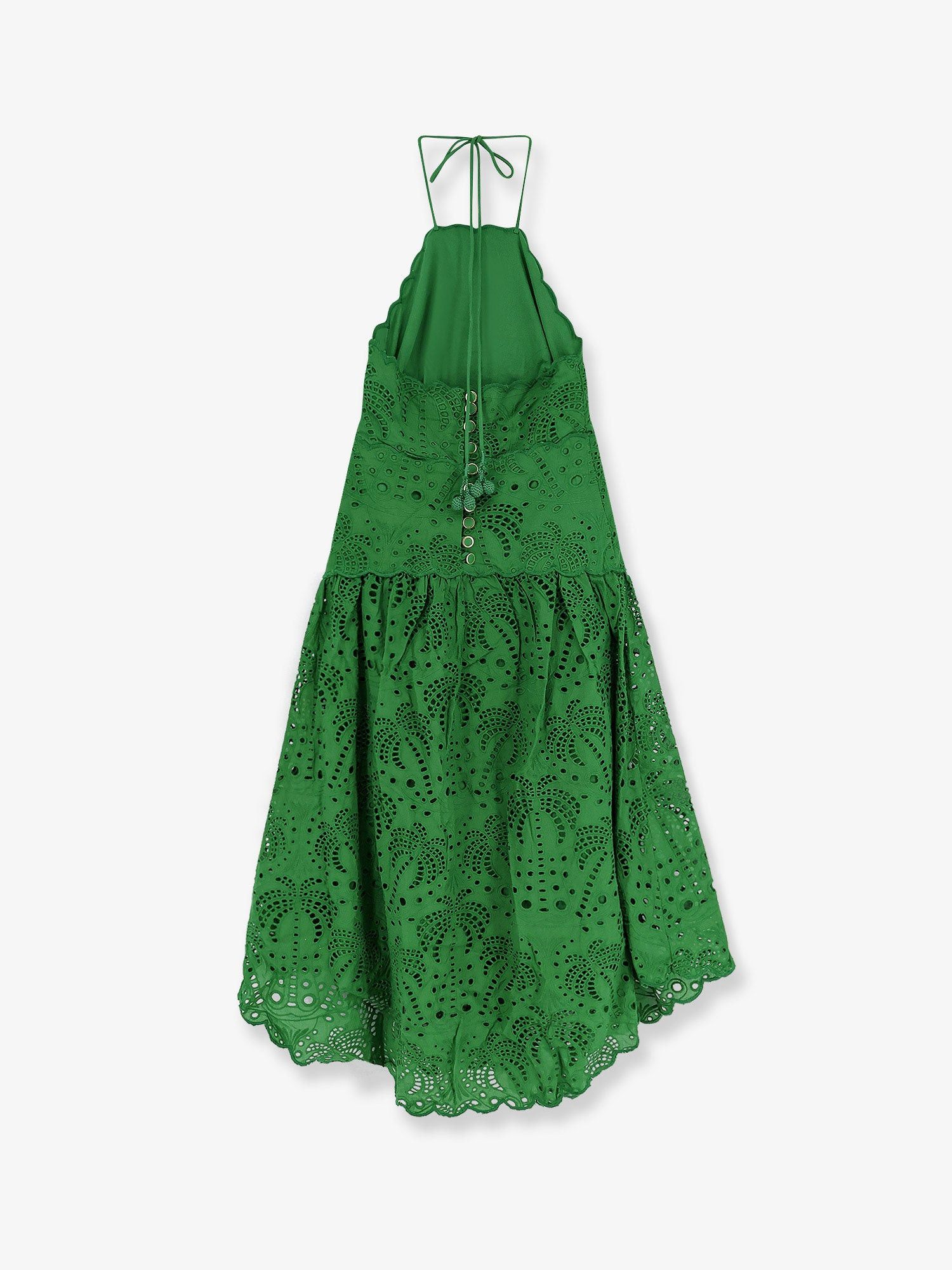 Farm Rio Sangallo Lace Midi Dress Size L / US 10 / IT 46 - 4 Thumbnail