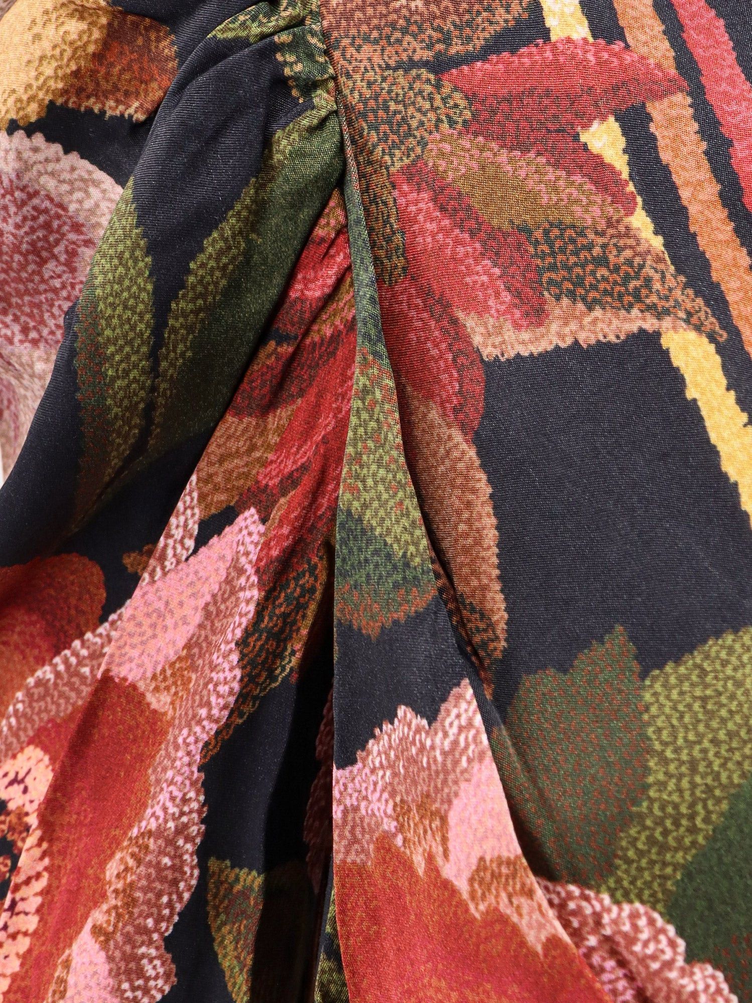 Farm Rio Viscose Long Dress With Chenille Flowers Print Size XXS / US 00 / IT 34 - 3 Thumbnail