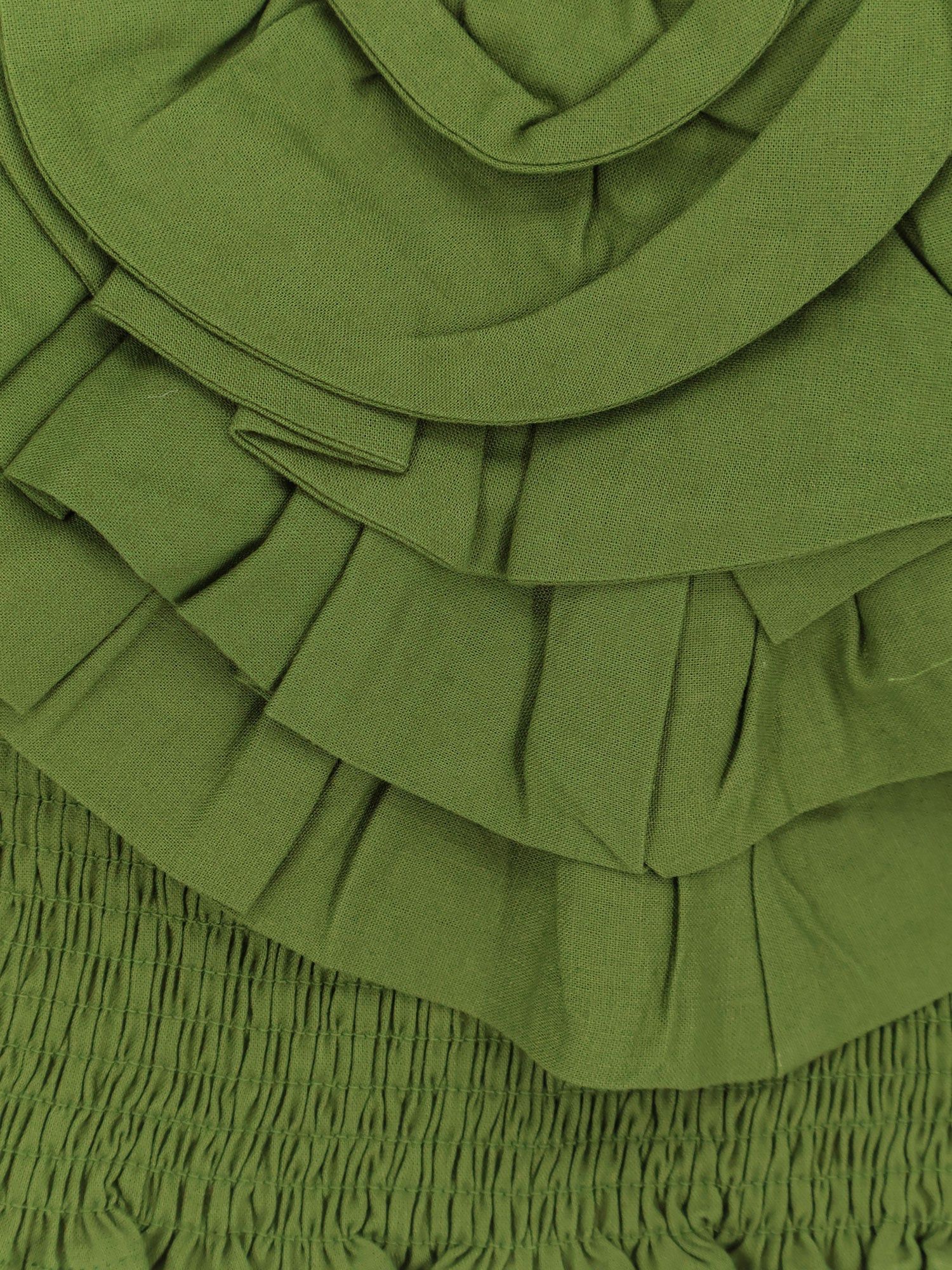 Farm Rio Green Linen And Viscose Top Size M / US 6-8 / IT 42-44 - 4 Thumbnail