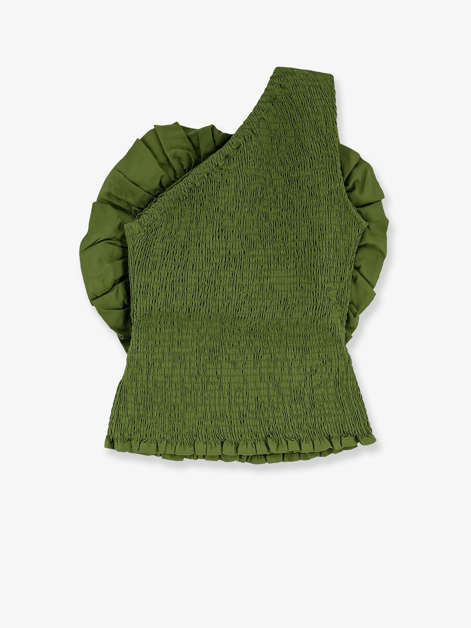 Farm Rio Green Linen And Viscose Top Size S / US 4 / IT 40 - 2 Thumbnail