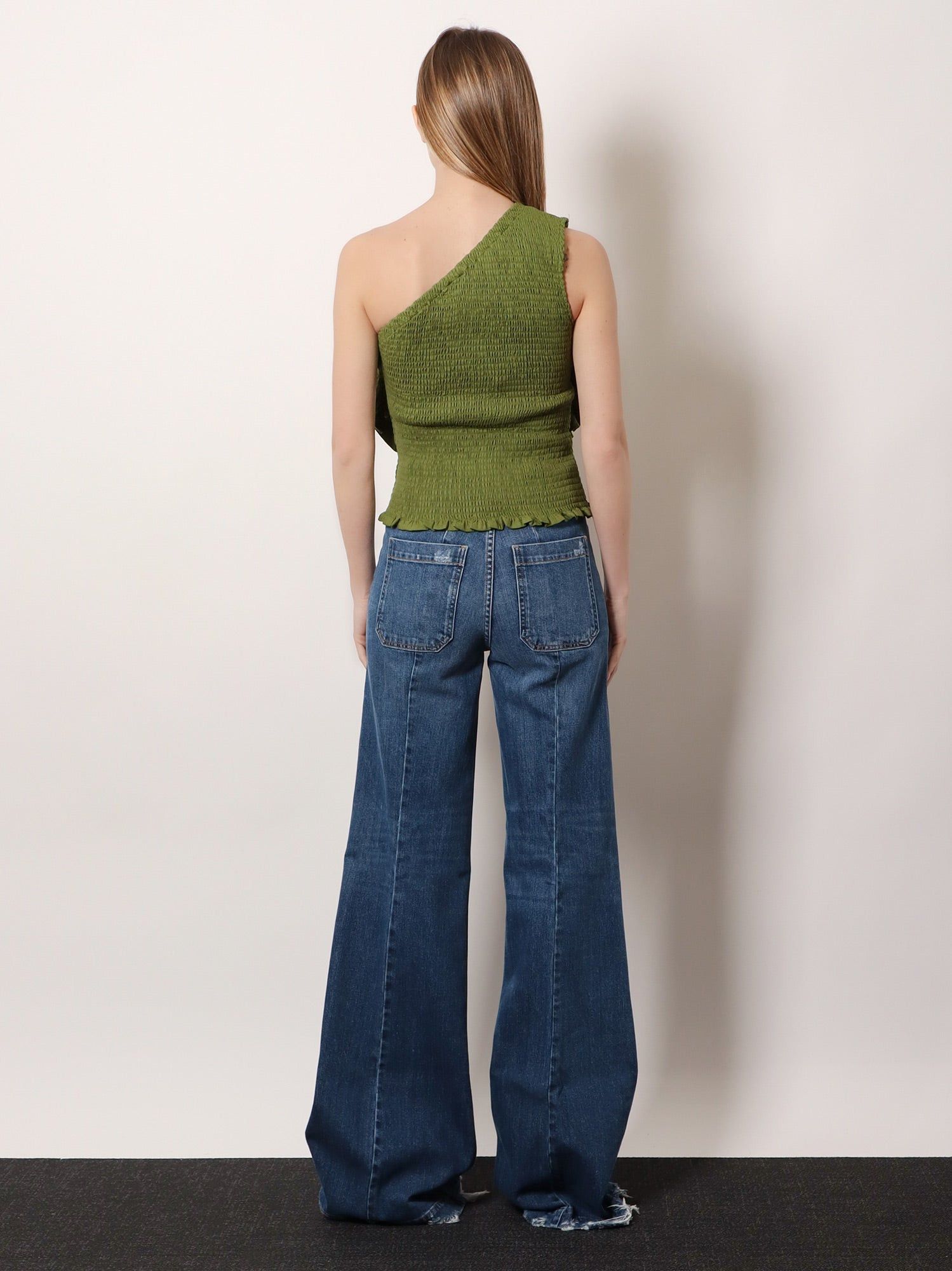 Farm Rio Green Linen And Viscose Top Size XS / US 0-2 / IT 36-38 - 5 Thumbnail