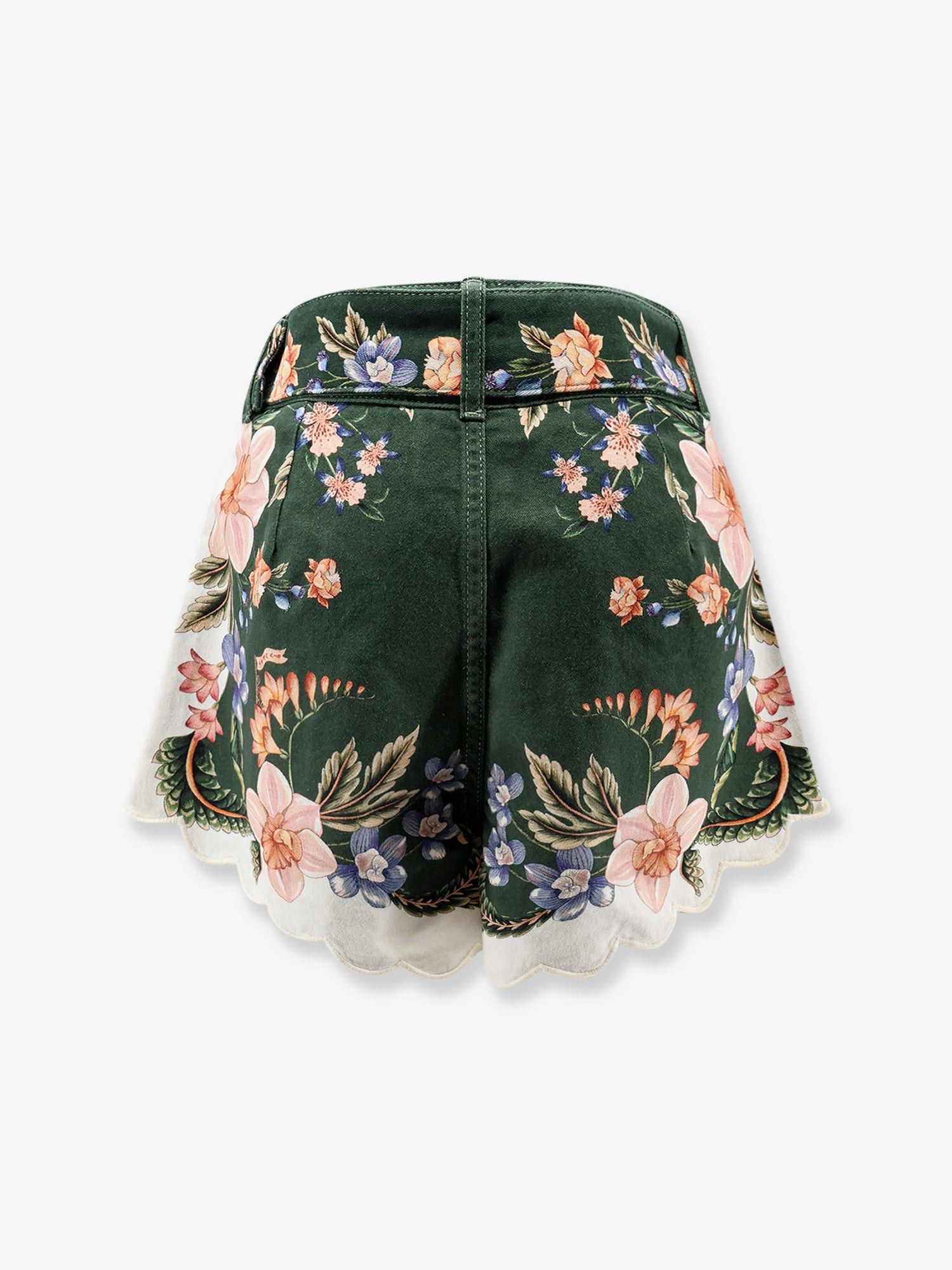 Farm Rio Berry Garden Cotton Shorts With Floral Print Size 24" / US 00 / IT 34 - 2 Thumbnail