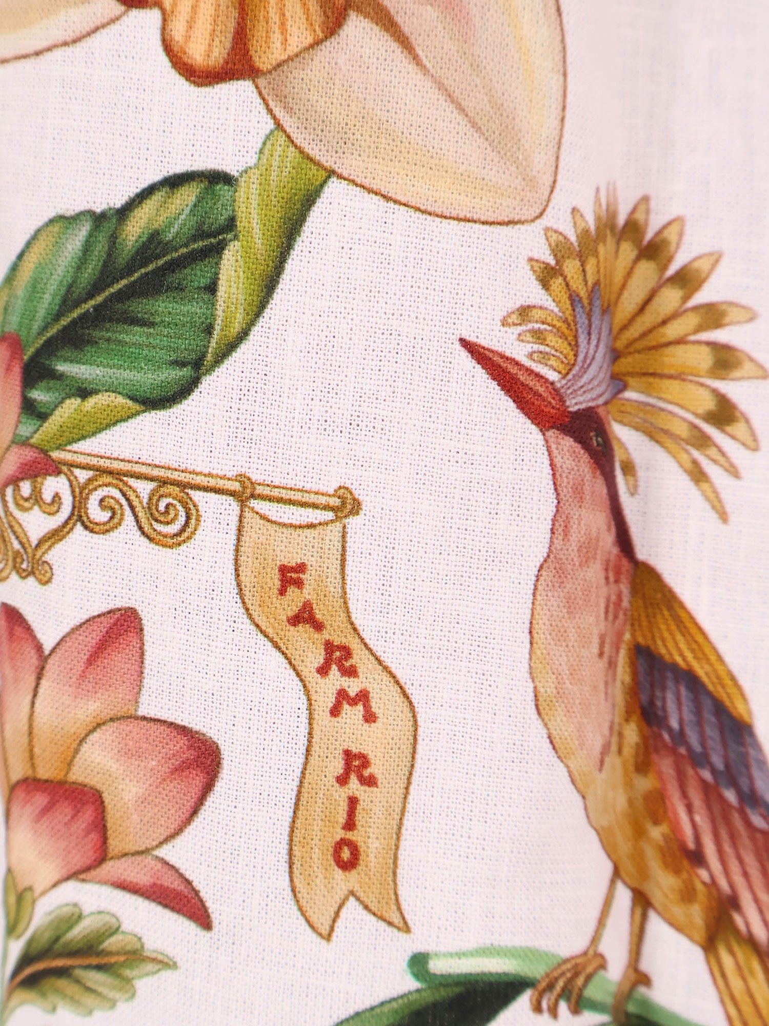 Farm Rio Linen And Viscose Shirt With Floral Pattern Size XS / US 0-2 / IT 36-38 - 3 Thumbnail