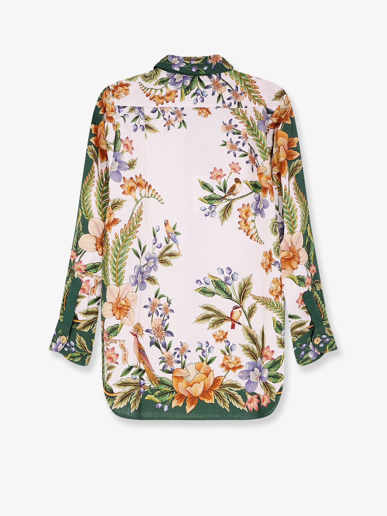 Farm Rio Linen And Viscose Shirt With Floral Pattern Size XS / US 0-2 / IT 36-38 - 2 Thumbnail