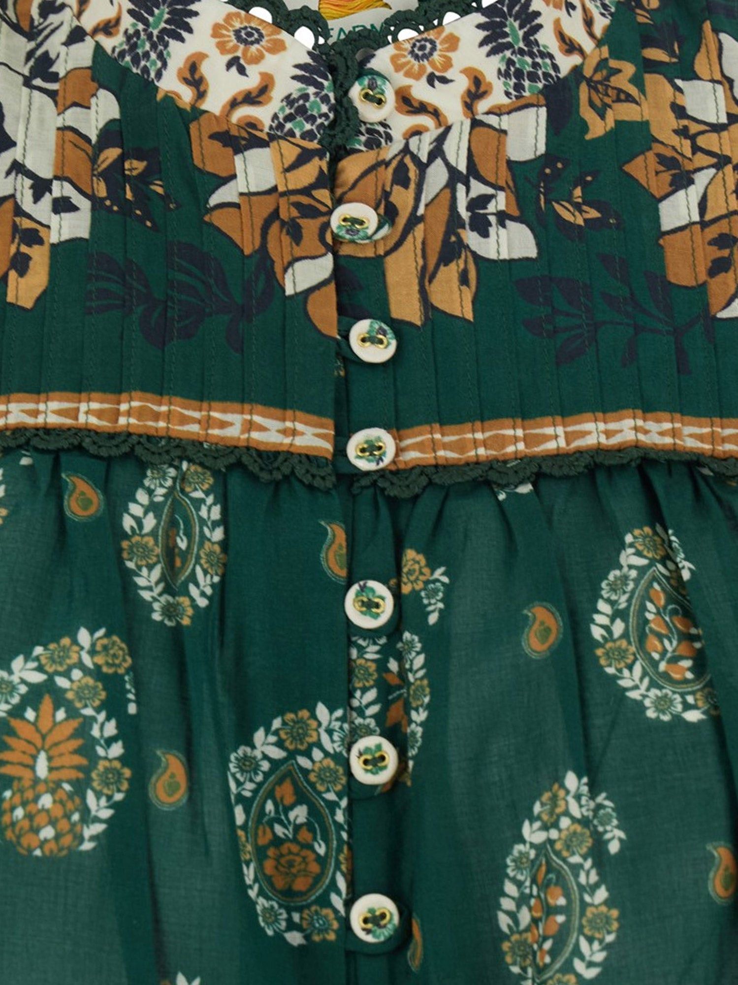 Farm Rio Tayla Cotton Shirt Size XS / US 0-2 / IT 36-38 - 3 Thumbnail