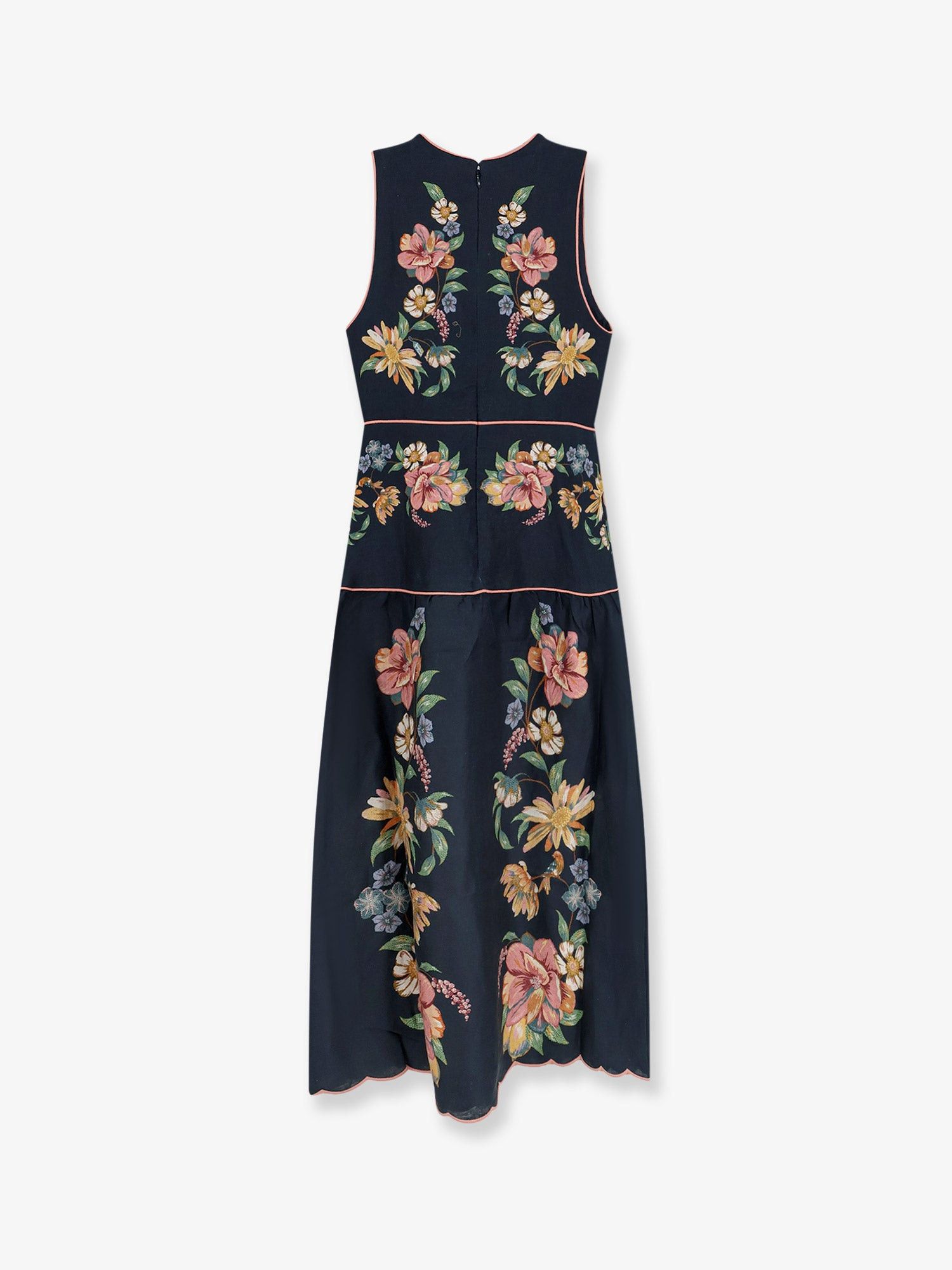 Farm Rio Maira Long Linen Dress With Floral Print Size M / US 6-8 / IT 42-44 - 2 Thumbnail
