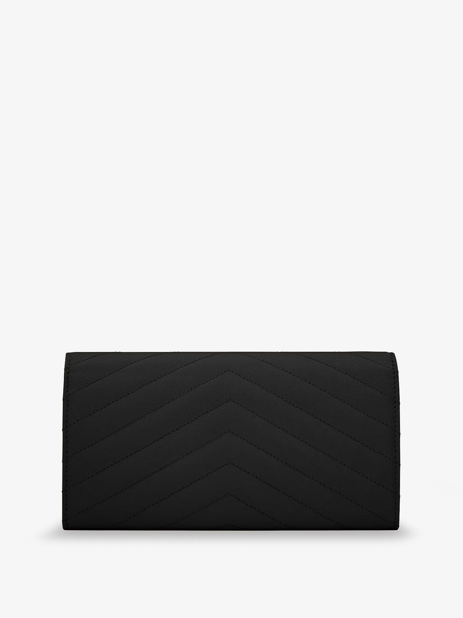 Saint Laurent Paris Leather Wallet With Metal Cassandre Logo Size ONE SIZE - 2 Thumbnail