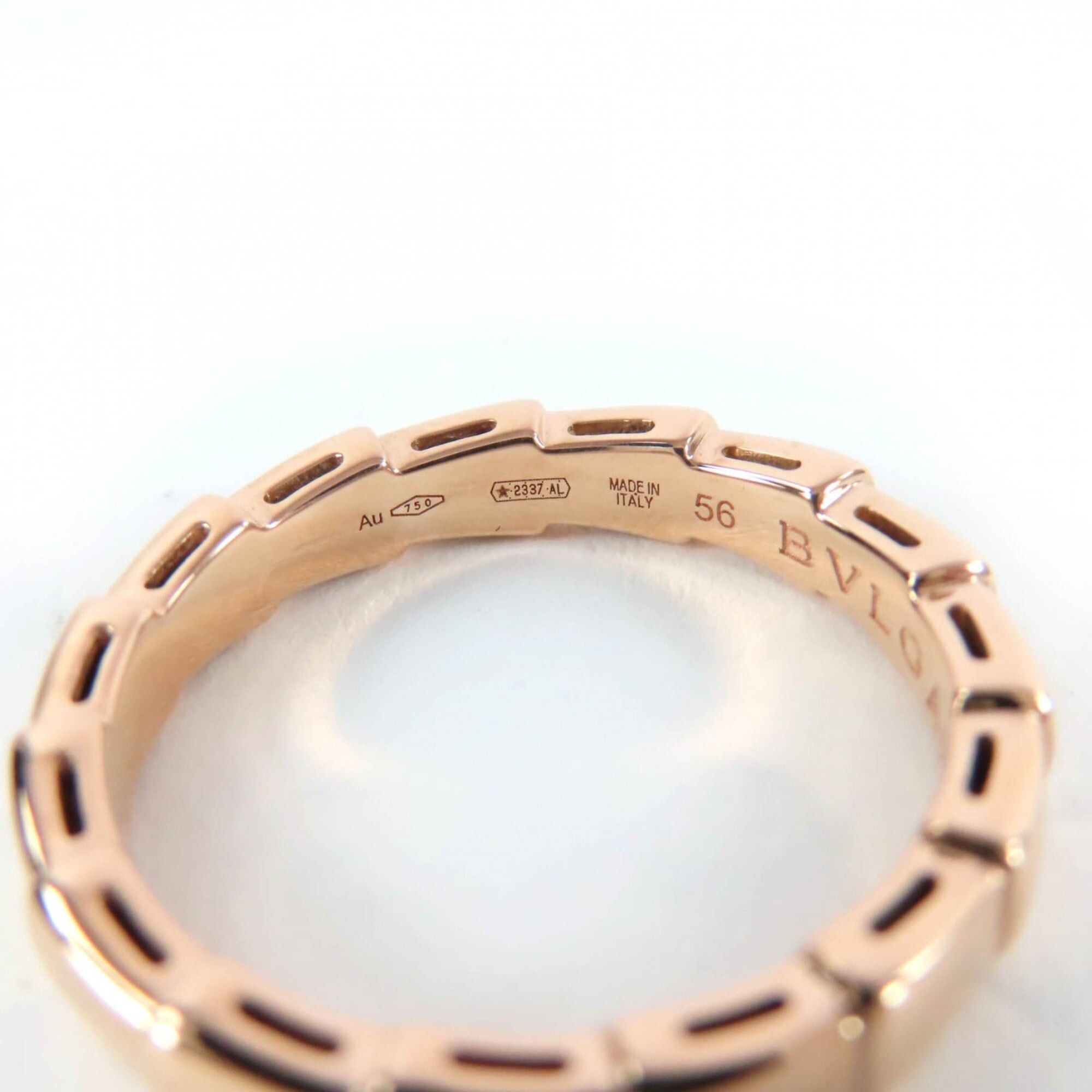 Bvlgari BVLGARI Serpenti Viper Ring 18K 750 (PG) MVCRLY Pink Gold Size 56 Made in Italy Weight 4.48g Men's Size ONE SIZE - 3 Thumbnail
