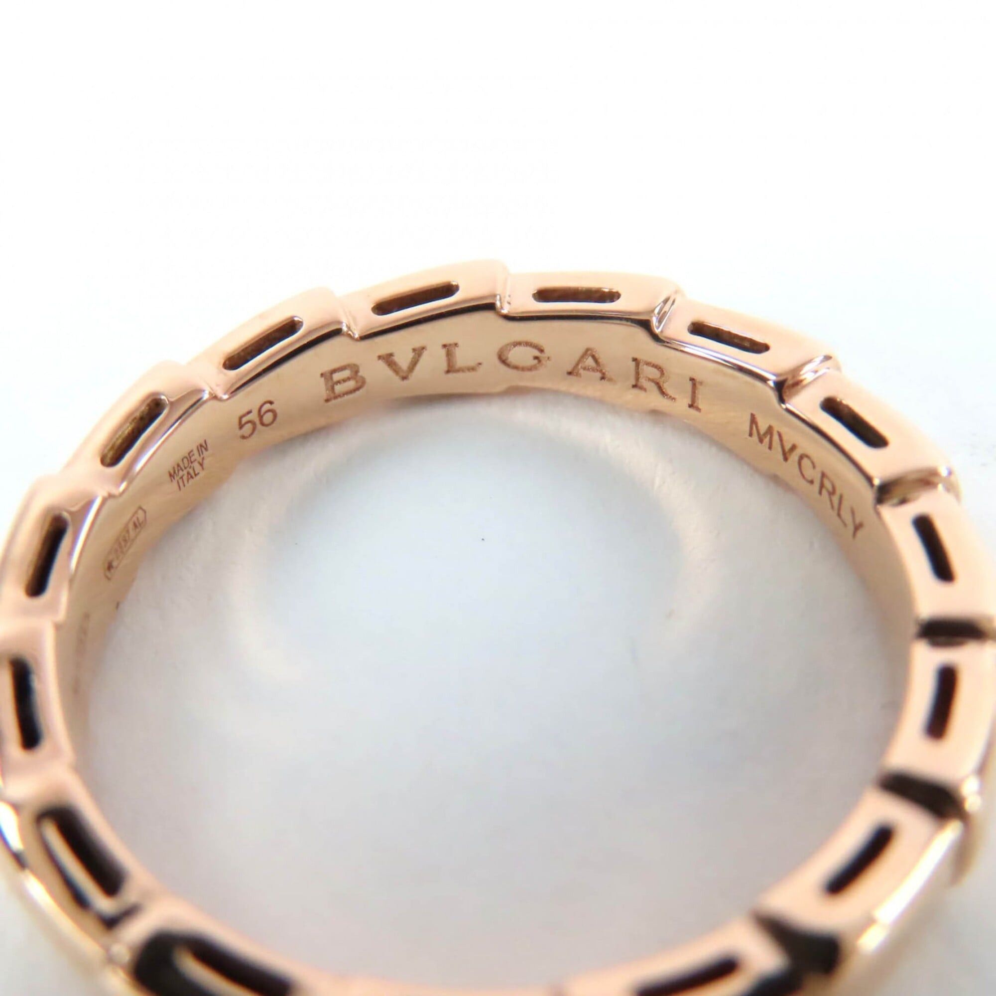 Bvlgari BVLGARI Serpenti Viper Ring 18K 750 (PG) MVCRLY Pink Gold Size 56 Made in Italy Weight 4.48g Men's Size ONE SIZE - 2 Thumbnail