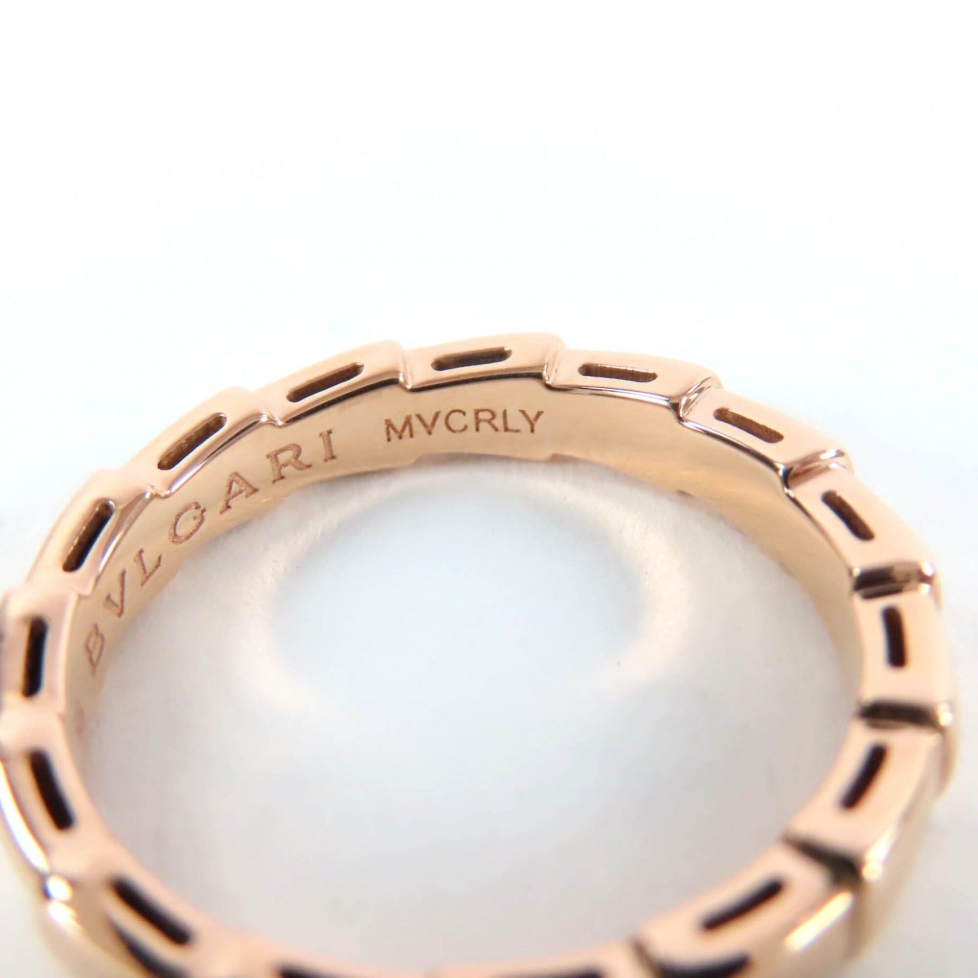 Bvlgari BVLGARI Serpenti Viper Ring 18K 750 (PG) MVCRLY Pink Gold Size 56 Made in Italy Weight 4.48g Men's Size ONE SIZE - 4 Thumbnail