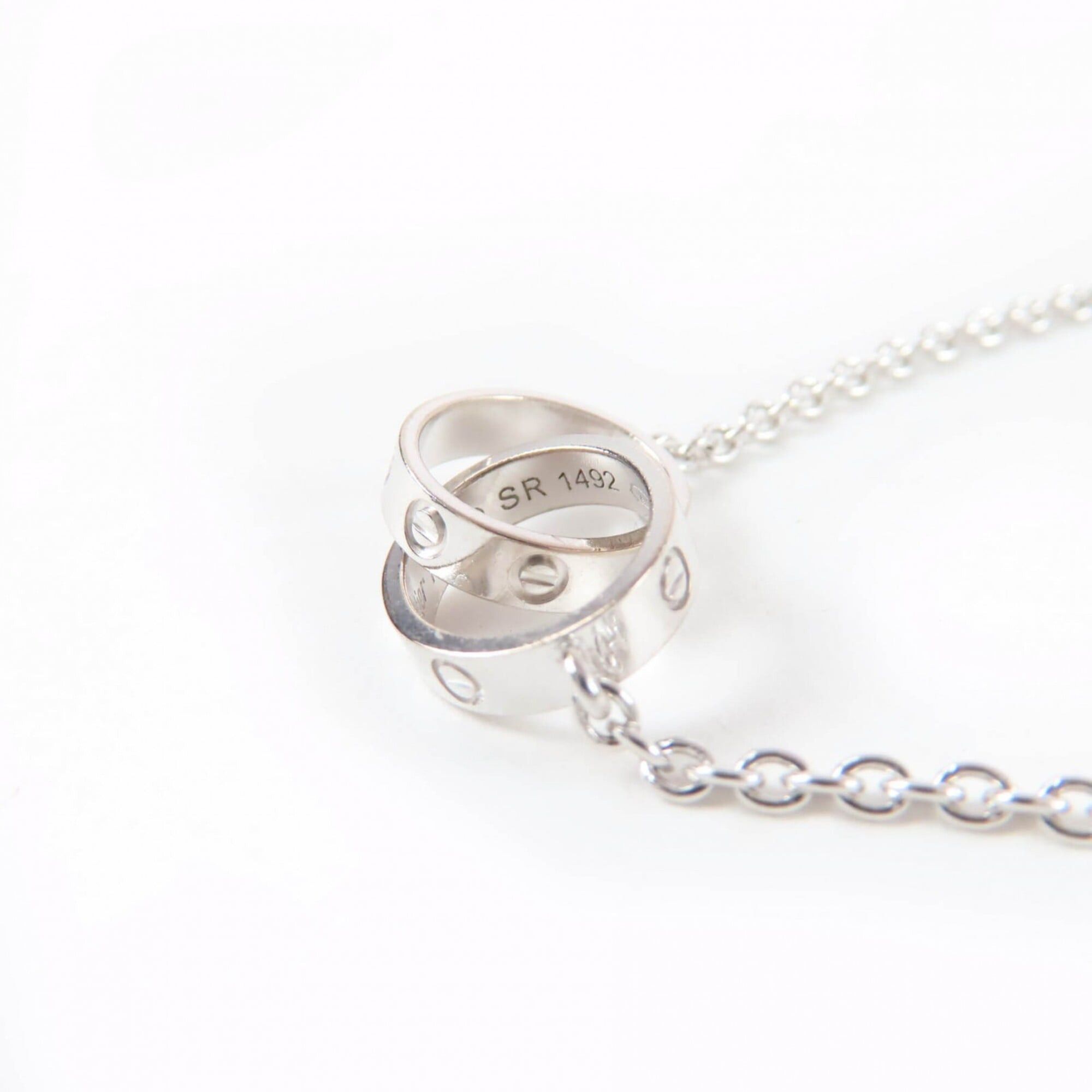 Cartier Cartier SR1492 Baby Love Necklace 750 (WG) Pendant White Gold Weight 7.14g Women's Size ONE SIZE - 4 Thumbnail