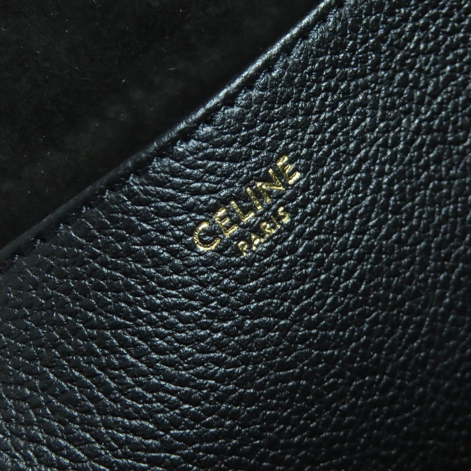 Celine CELINE 11685 Cabas Anais Triomphe Medium Leather Tote Bag (Can be carried on the shoulder) Black, Made in Italy, Women's Size ONE SIZE - 11 Thumbnail