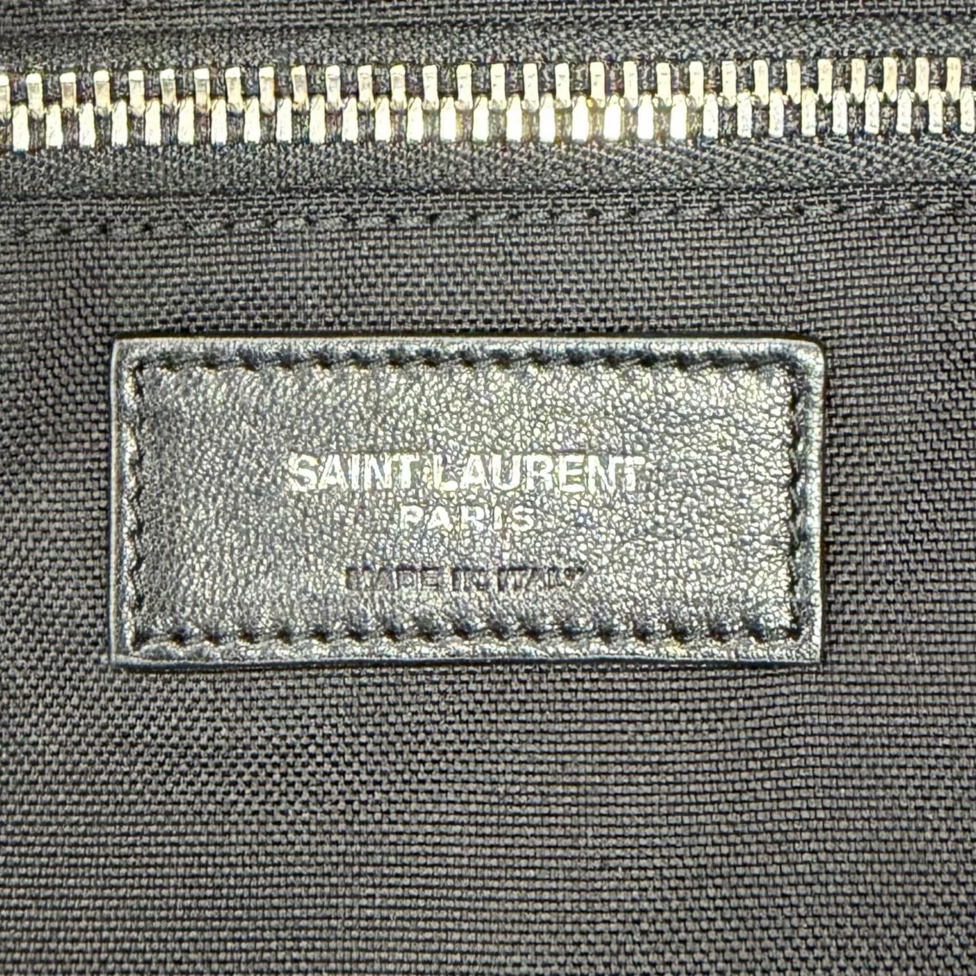 Yves Saint Laurent Yves Saint Laurent SAINT LAURENT PARIS 594400 Wool Leather Check Pattern 2-Way Duffle Bag/Boston Bag with Logo Patch, Red/Black, Made in Italy, Suitable for Women and Men. Size ONE SIZE - 10 Thumbnail