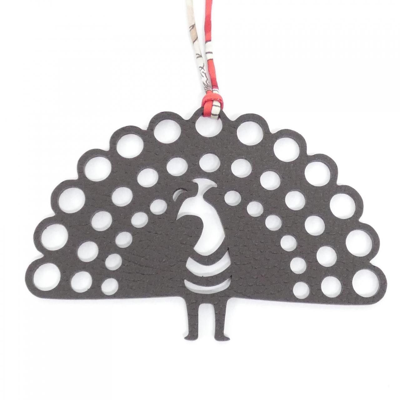 Hermes Hermes Hermes PEACOCK Leather Bag Charm Leather Charm DUTY FREE for USA Size ONE SIZE - 2 Thumbnail
