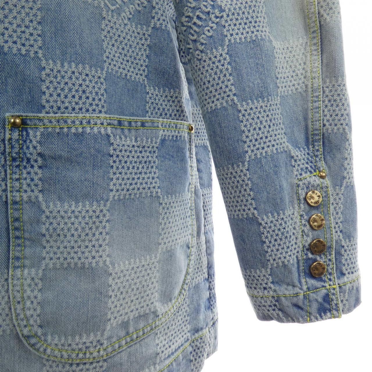 Louis Vuitton Louis Vuitton Louis Vuitton Denim Jacket Textile Outerwear HRA70WGRT DUTY FREE for USA Size ONE SIZE - 6 Thumbnail