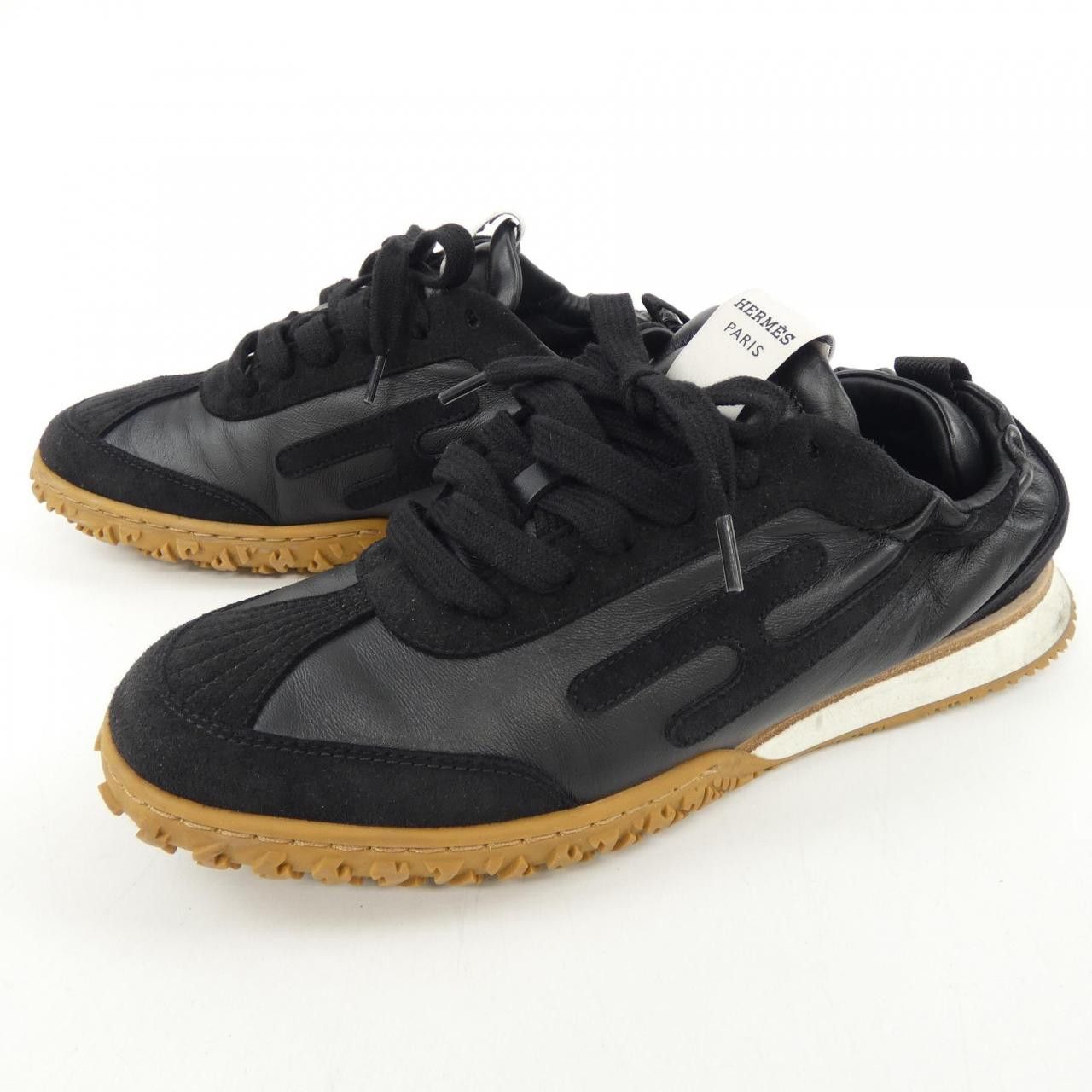 Hermes Hermes Hermes Jet H Signature Nappa Chevre Velours Sneakers Leather Shoes DUTY FREE for USA Size ONE SIZE - 3 Thumbnail