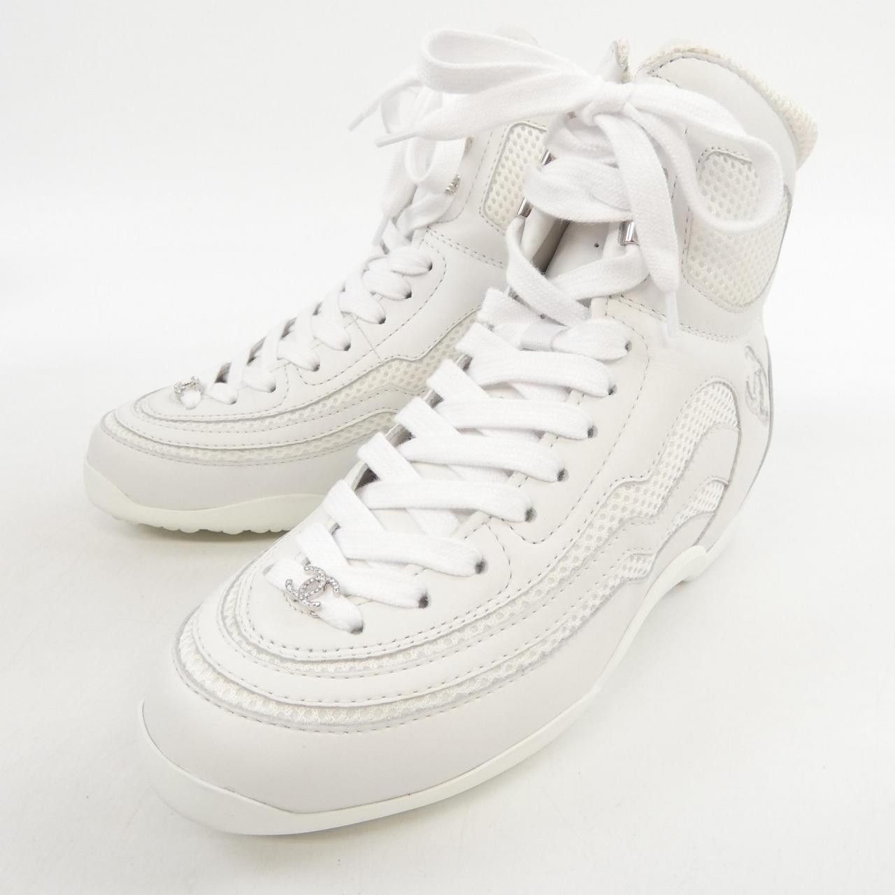 Chanel Chanel Chanel G45220B14083 Calfskin&Fabric Sneakers Leather Shoes G45220B14083 DUTY FREE for USA Size ONE SIZE - 3 Thumbnail