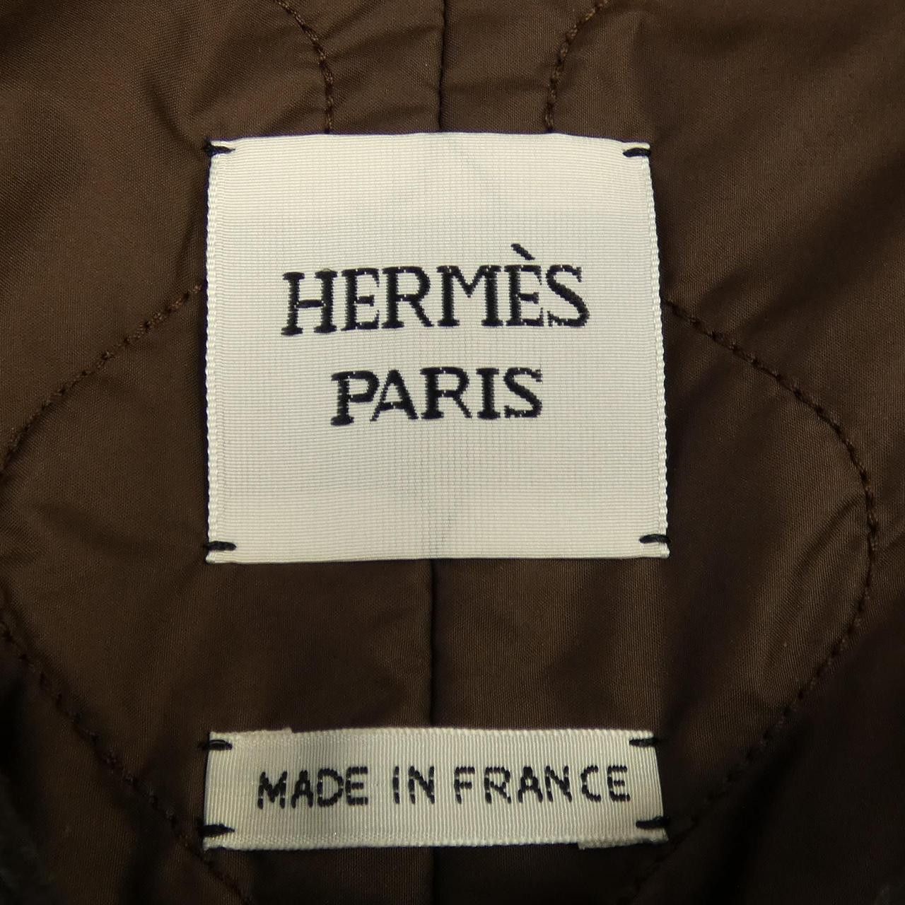Hermes Hermes Hermes Clou de Selle Toile Plume Vest Textile Outerwear DUTY FREE for USA Size ONE SIZE - 4 Thumbnail