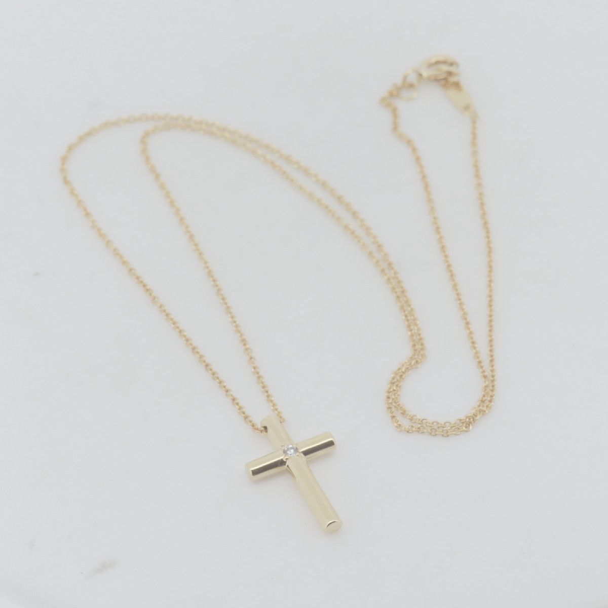 Tiffany & Co. Tiffany & Co. Tiffany & Co. Au750 Diamond Cross Necklace Precious Metal Necklace DUTY FREE for USA Size ONE SIZE - 2 Thumbnail