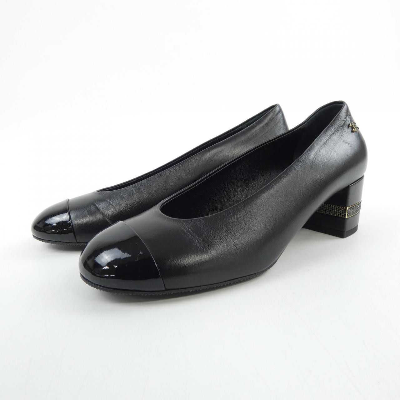 Chanel Chanel Chanel G39399Y56131 Lambskin Patent Calfskin Strass Pumps Leather Shoes G39399Y56131 DUTY FREE for USA Size ONE SIZE - 3 Thumbnail