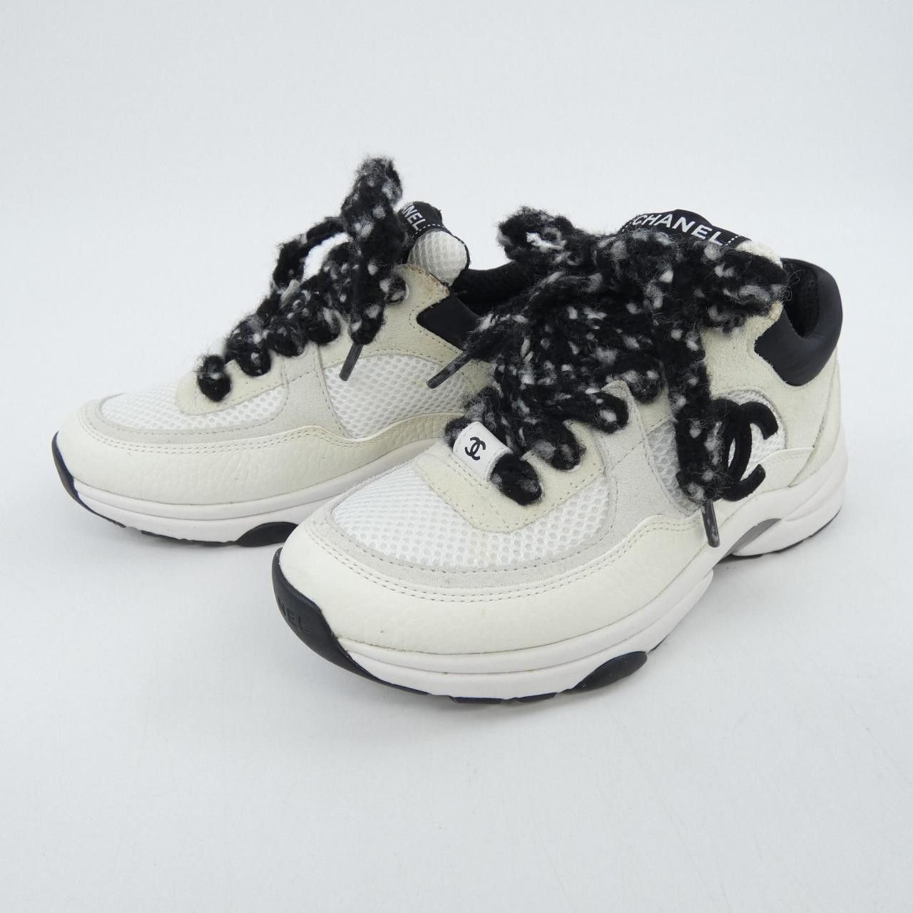 Chanel Chanel Chanel G38299Y55720 Mesh Suede Calfskin Grain Calfskin Sneakers Textile Shoes G38299Y55720 DUTY FREE for USA Size ONE SIZE - 3 Thumbnail