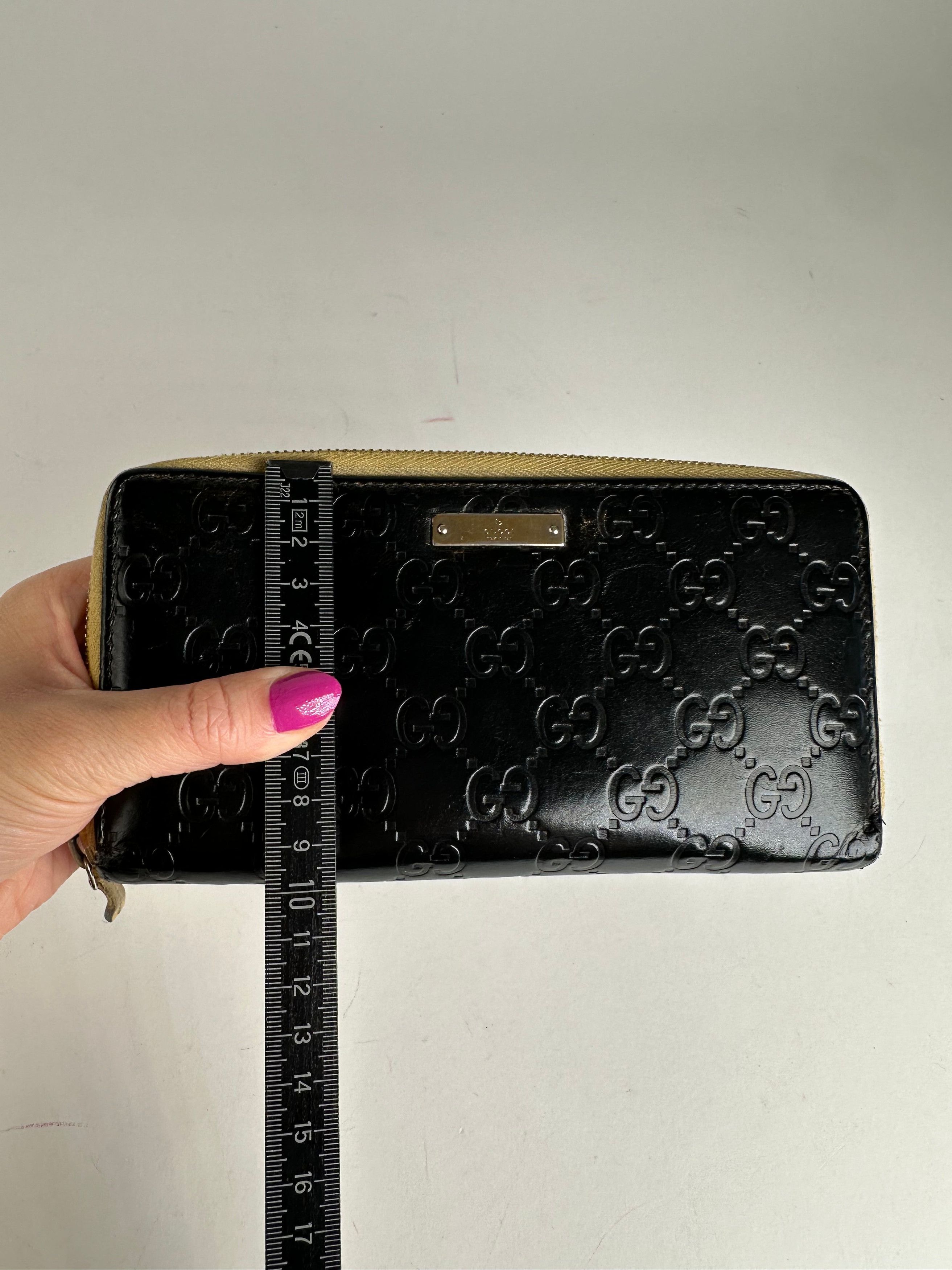 Gucci Vintage ssima Leather Zip Around Long Wallet Black Size ONE SIZE - 9 Thumbnail