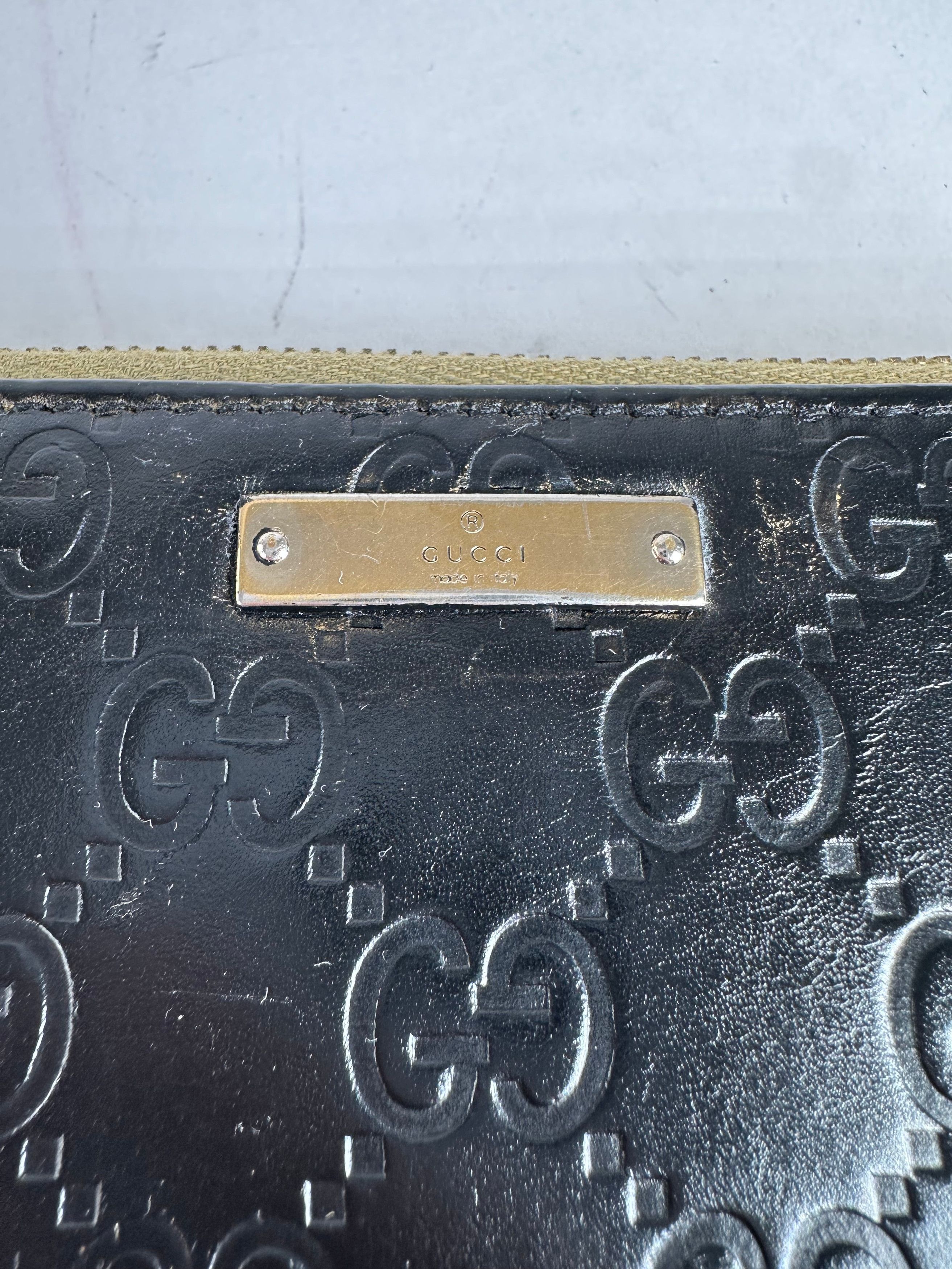 Gucci Vintage ssima Leather Zip Around Long Wallet Black Size ONE SIZE - 3 Thumbnail