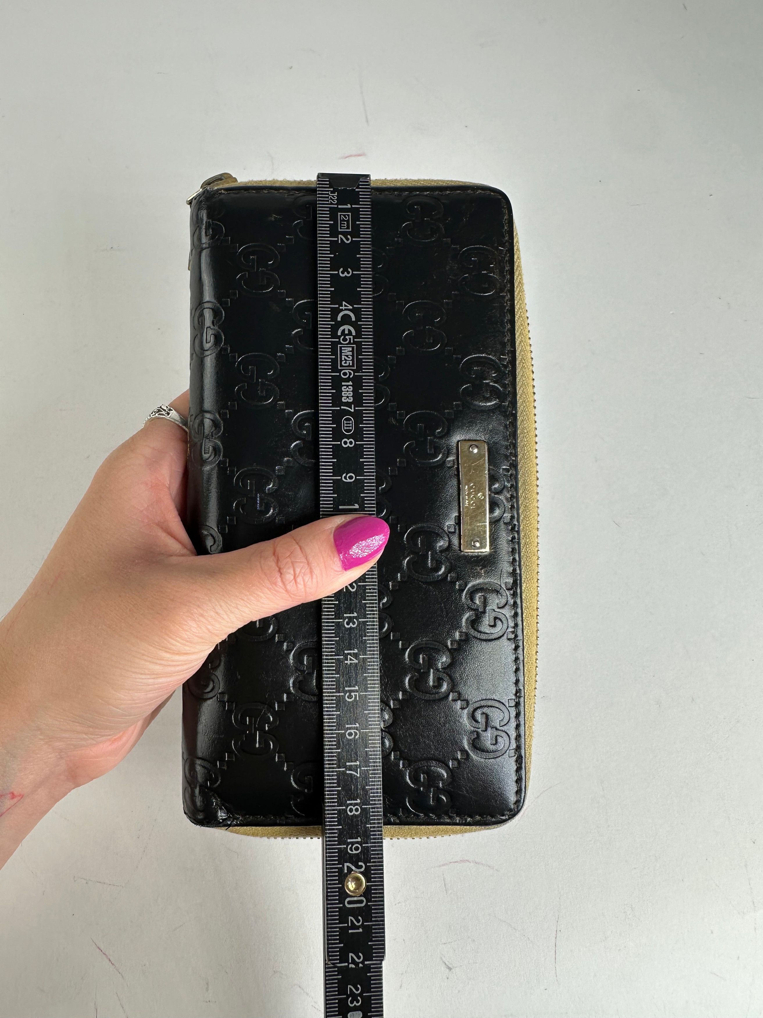 Gucci Vintage ssima Leather Zip Around Long Wallet Black Size ONE SIZE - 8 Thumbnail