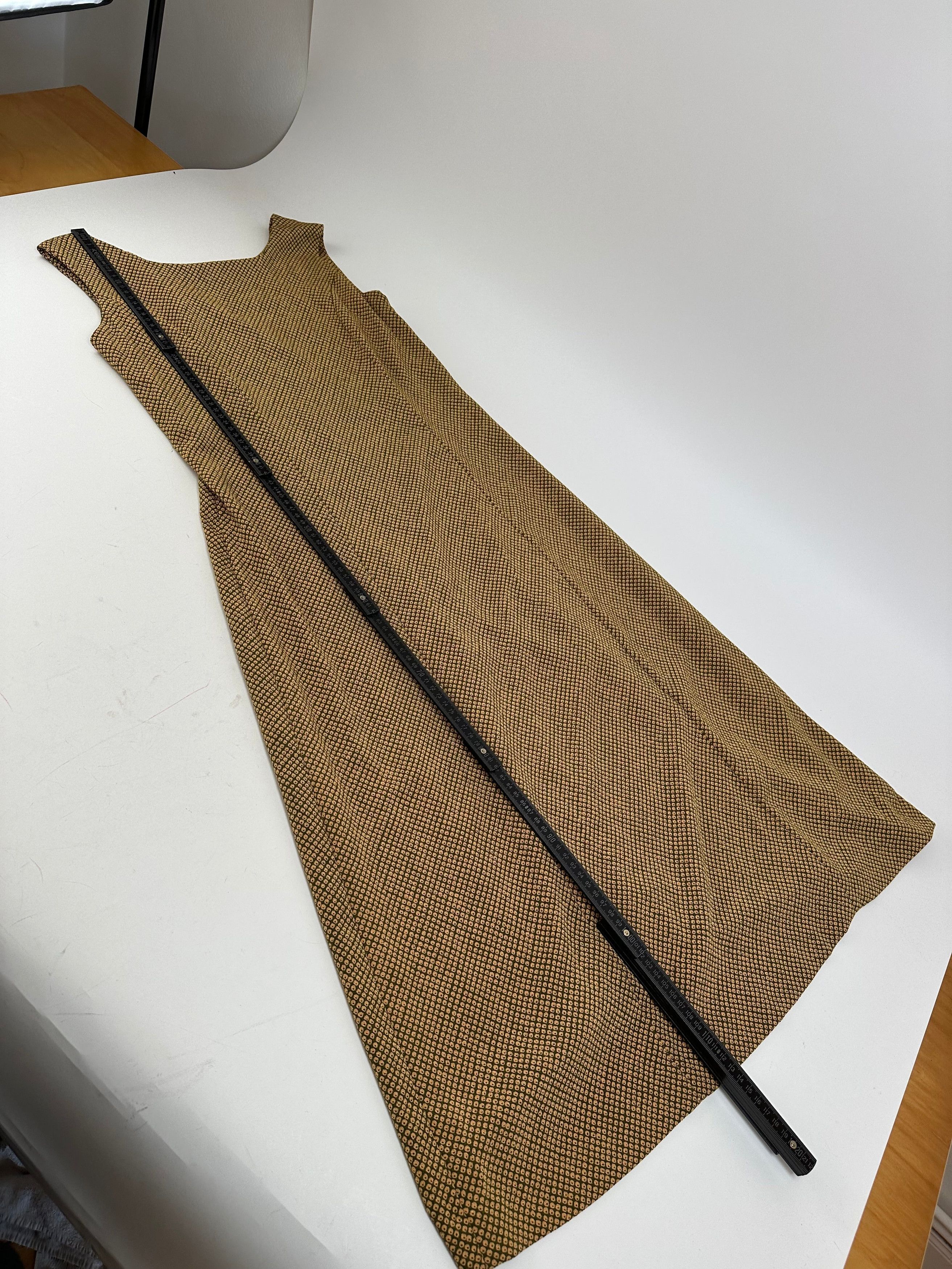 Gucci Vintage Abstract Wool Shift Dress Gold Brown M Size M / US 6-8 / IT 42-44 - 4 Thumbnail