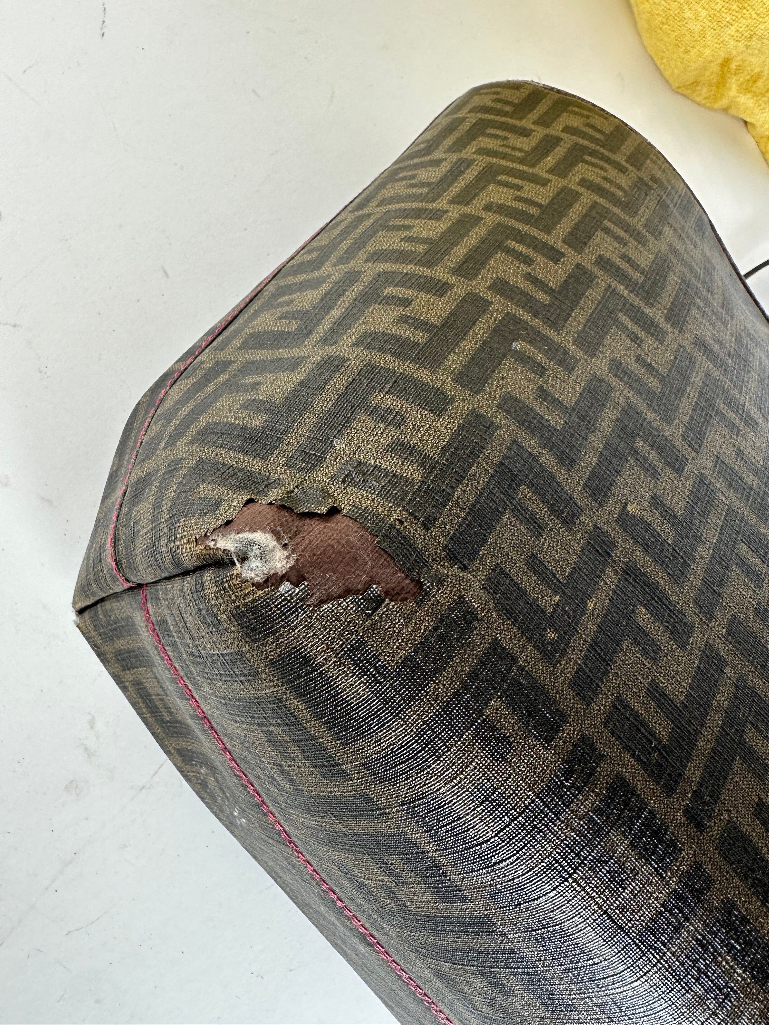 Fendi Vintage FF Zucca Monogram Canvas Leather Shopper Bag Brown Size ONE SIZE - 14 Thumbnail