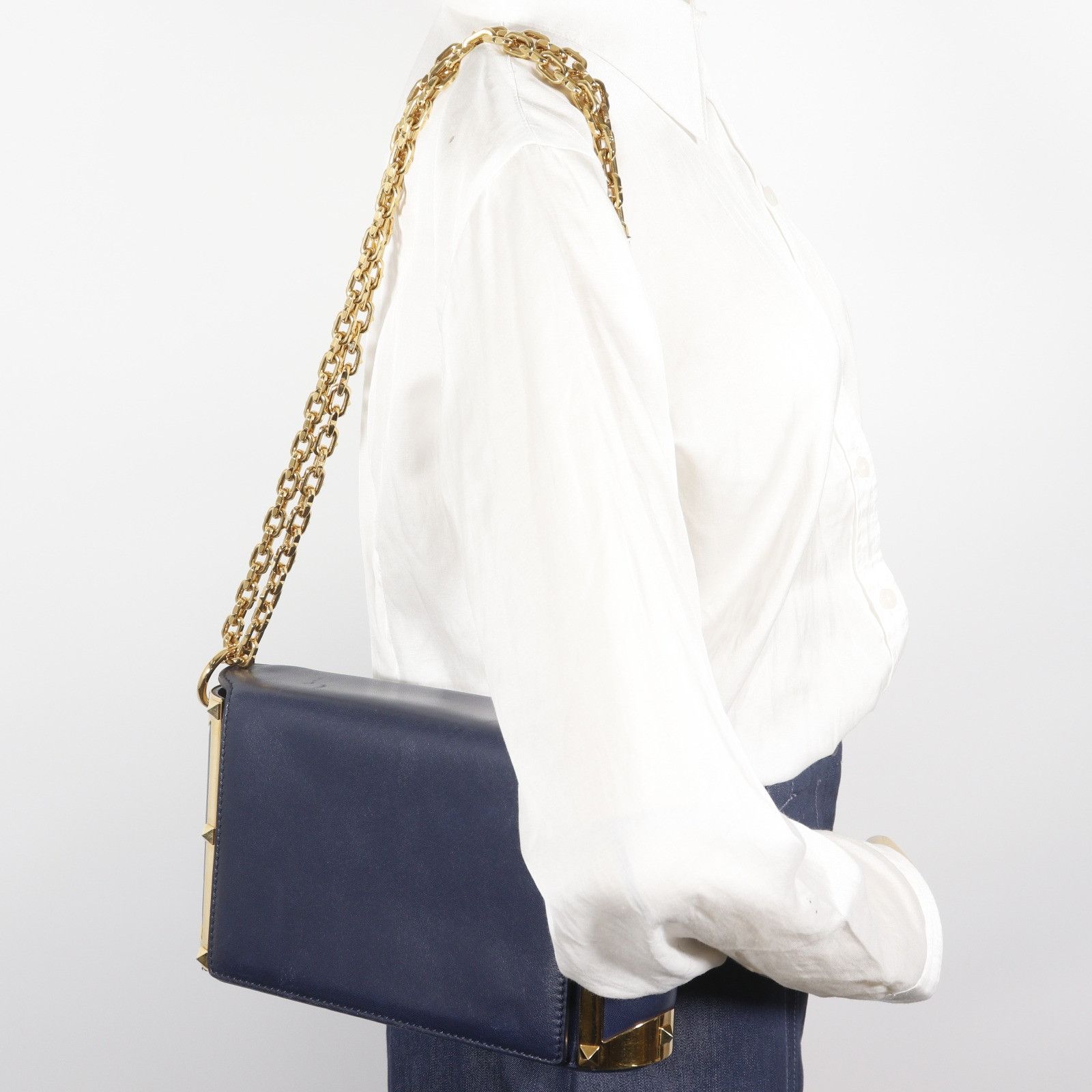 Valentino Valentino Valentino Garavani Lambskin Shoulder Bag Leather Shoulder Bag DUTY FREE for USA Size ONE SIZE - 14 Thumbnail