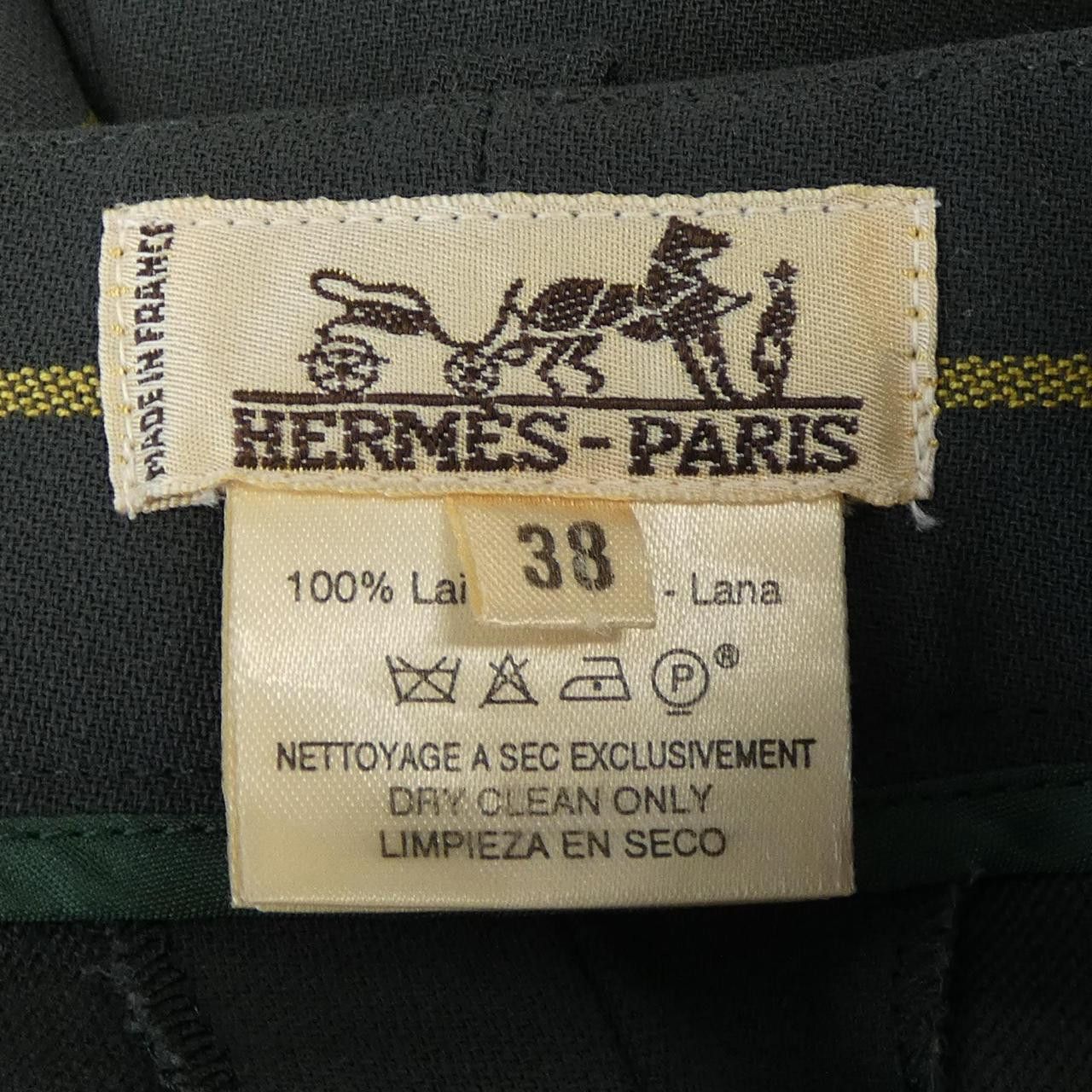 Hermes Hermes Hermes Side Zip Wool Blend Pants Textile Pants DUTY FREE for USA Size ONE SIZE - 4 Thumbnail
