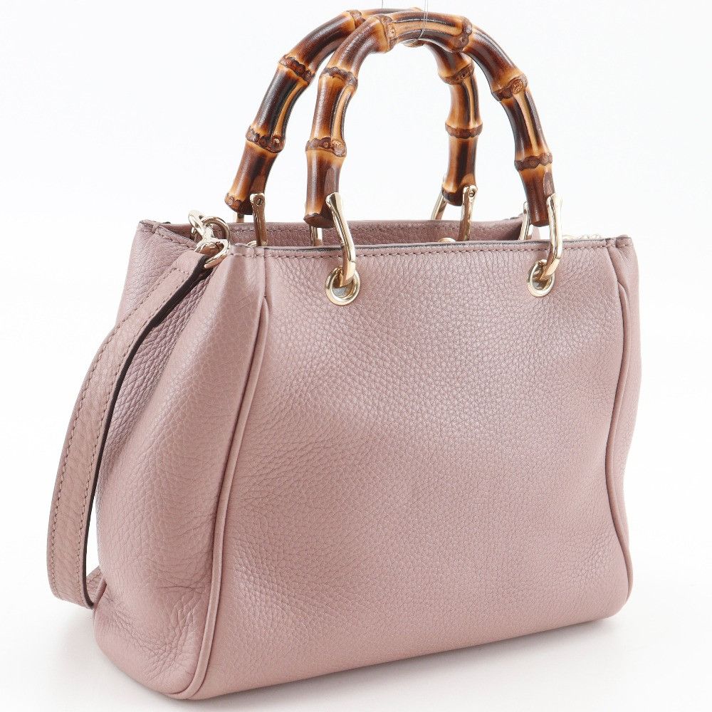 Gucci Gucci Gucci Bamboo Mini Shopper Calf 2way bag Leather Crossbody Bag 368823 DUTY FREE for USA Size ONE SIZE - 3 Thumbnail
