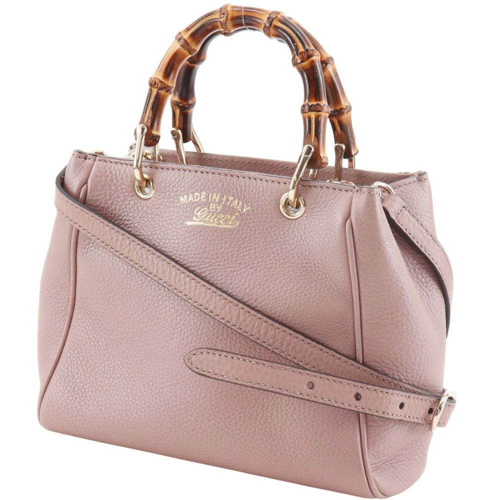 Gucci Gucci Gucci Bamboo Mini Shopper Calf 2way bag Leather Crossbody Bag 368823 DUTY FREE for USA Size ONE SIZE - 2 Thumbnail