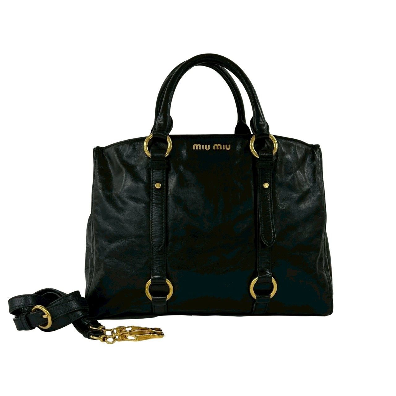 Miu Miu Miu Miu Miu Miu Leather 2way Bag Leather Handbag DUTY FREE for USA Size ONE SIZE - 2 Thumbnail